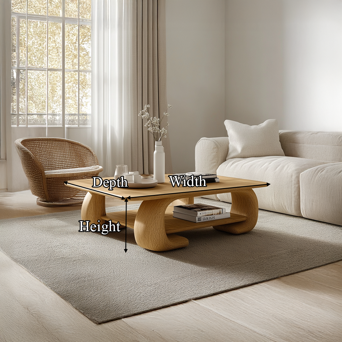 Scandinavian Minimal Coffee Table Living Room Family Room SINLSACF235