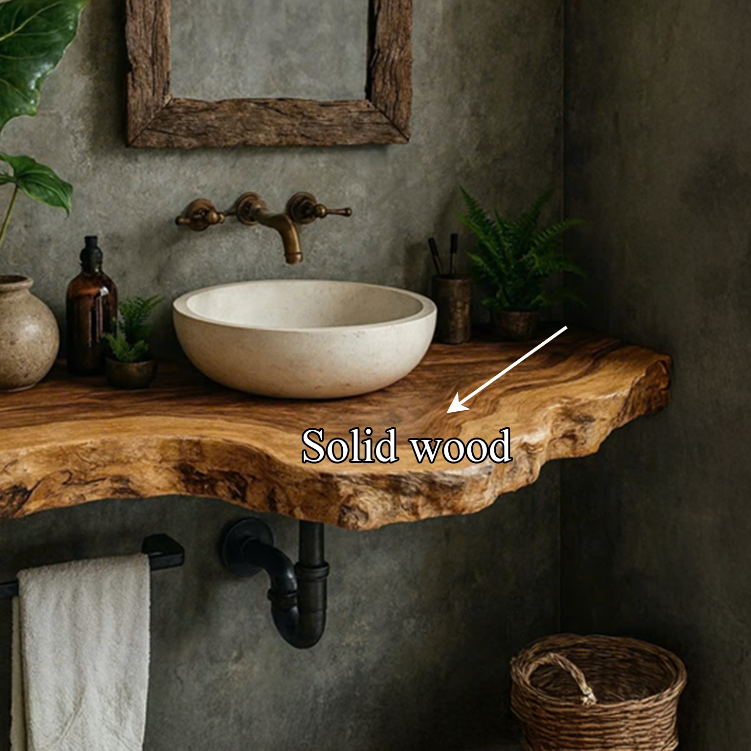 Rustic Single Vanity Bathroom SINLBRV112