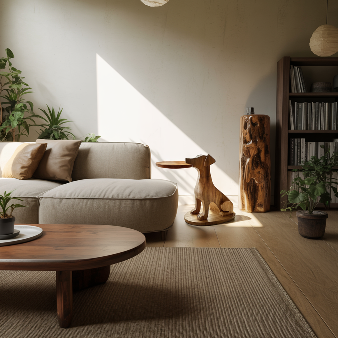 Modern Minimal Dog Side Table For Living Room And Small Space SINLSABT210