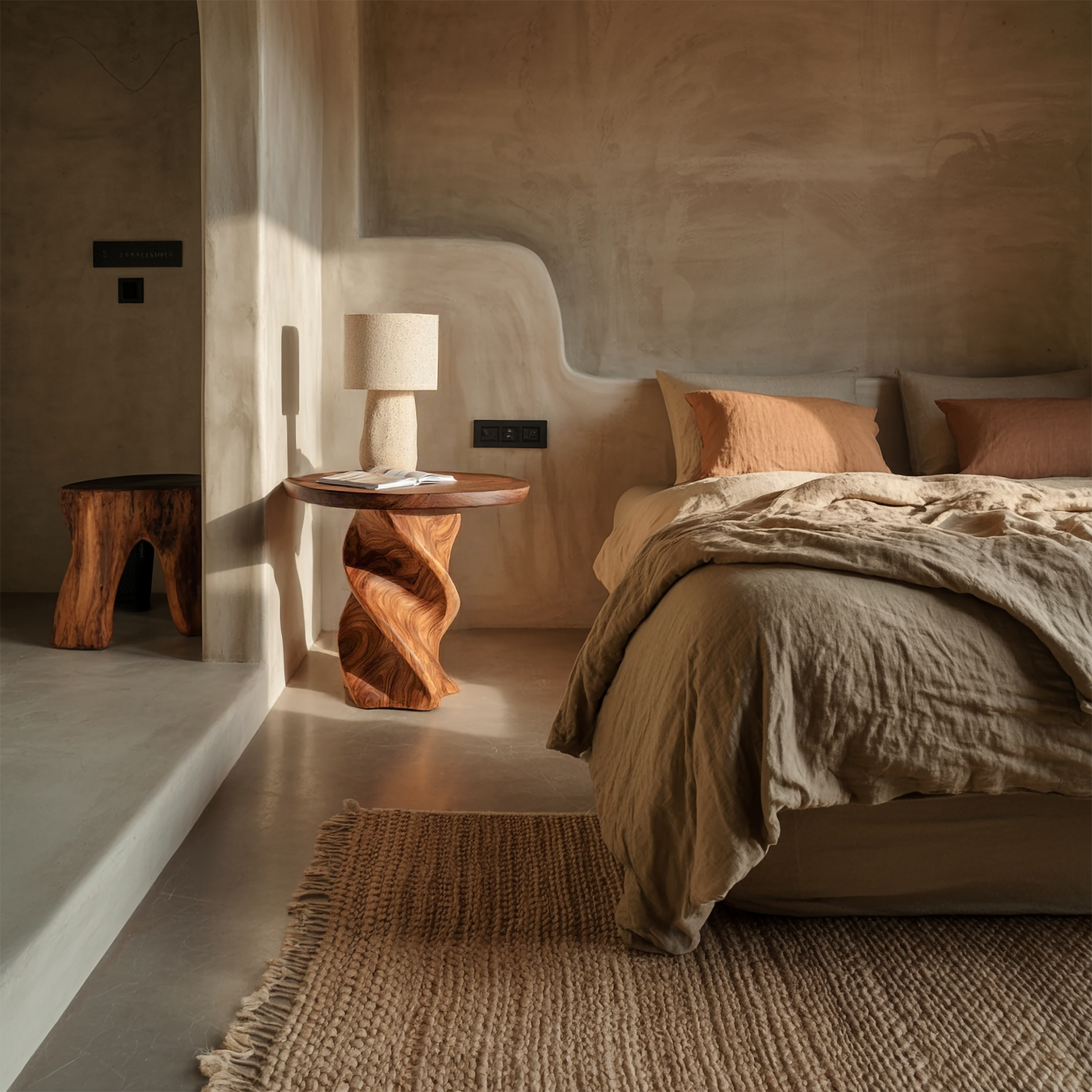 Mid Century Bedside Nightstand For Bedroom And Hotel Room SINLSABT232