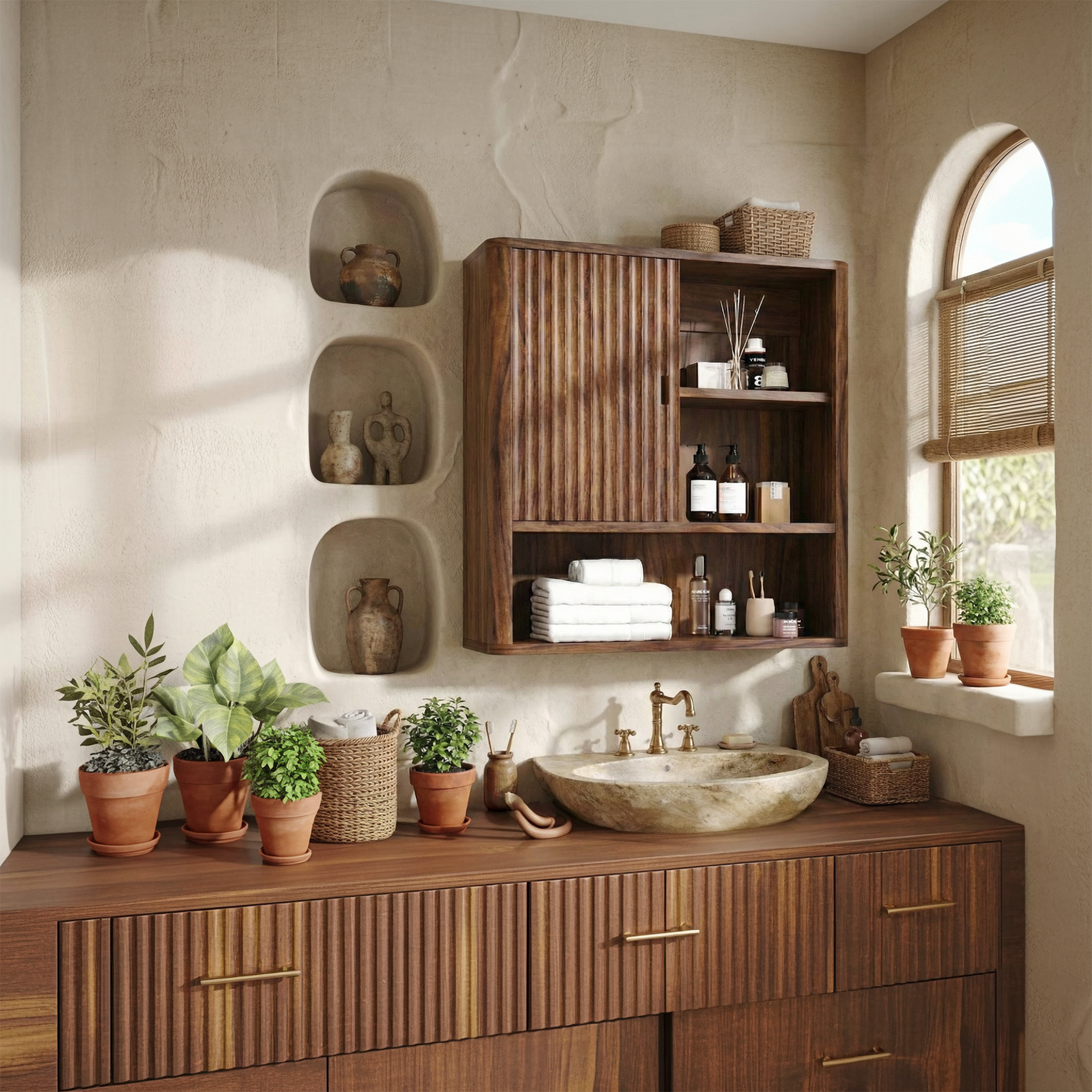 Modern Bathroom Wall Cabinet For Bathroom And Vanity Area SINLSABCT008