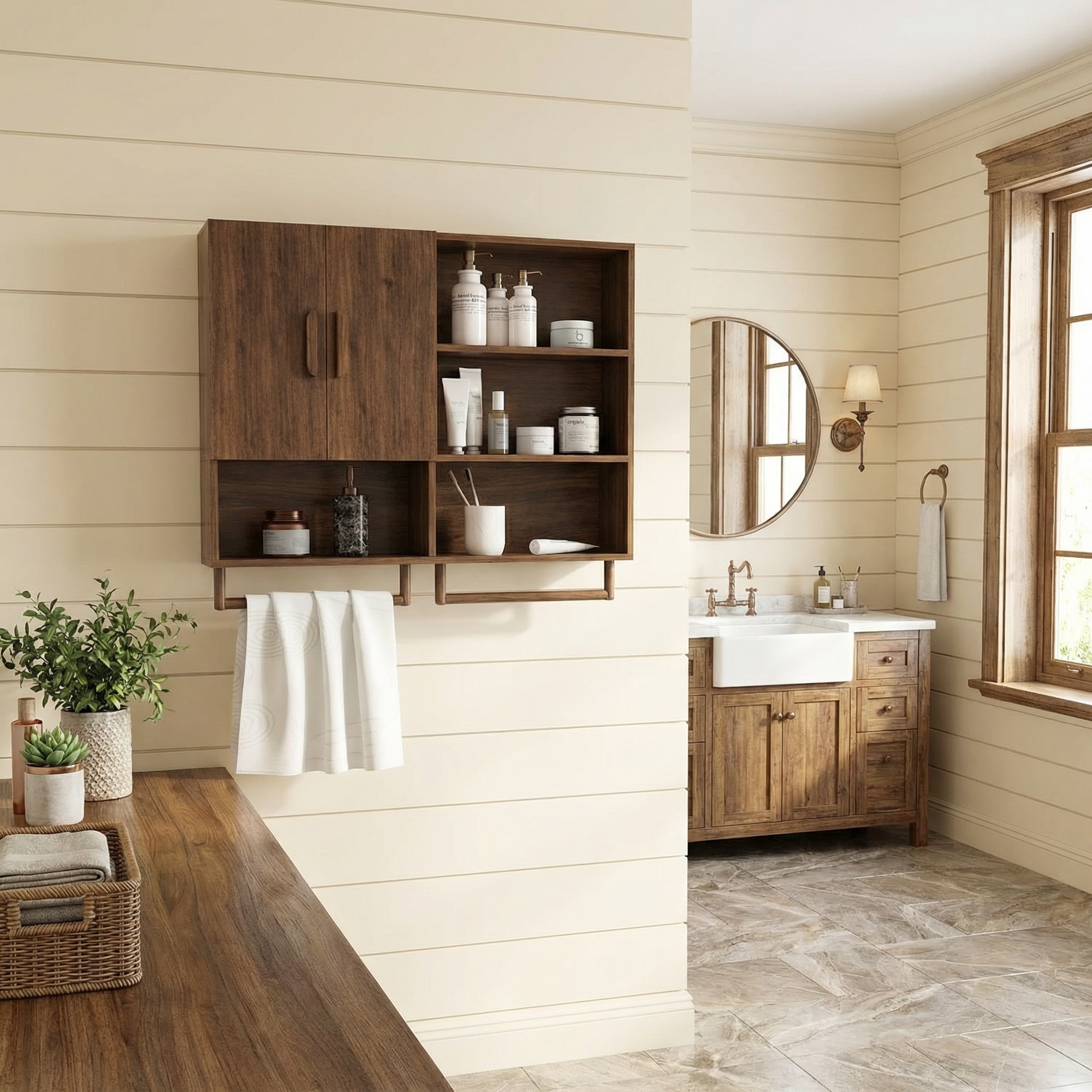 Modern Farmhouse Bathroom Organizer Cabinet For Bathroom And Interior Decor SINLSABCT006