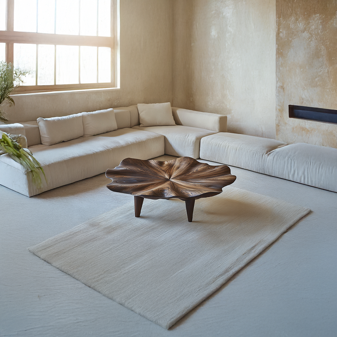 Rustic Organic Coffee Table For Living Room And Lounge Room SINLSACF189