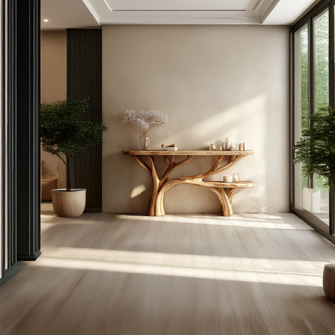 Rustic Tree Design Console Table Living Room Entryway SINLSACS266