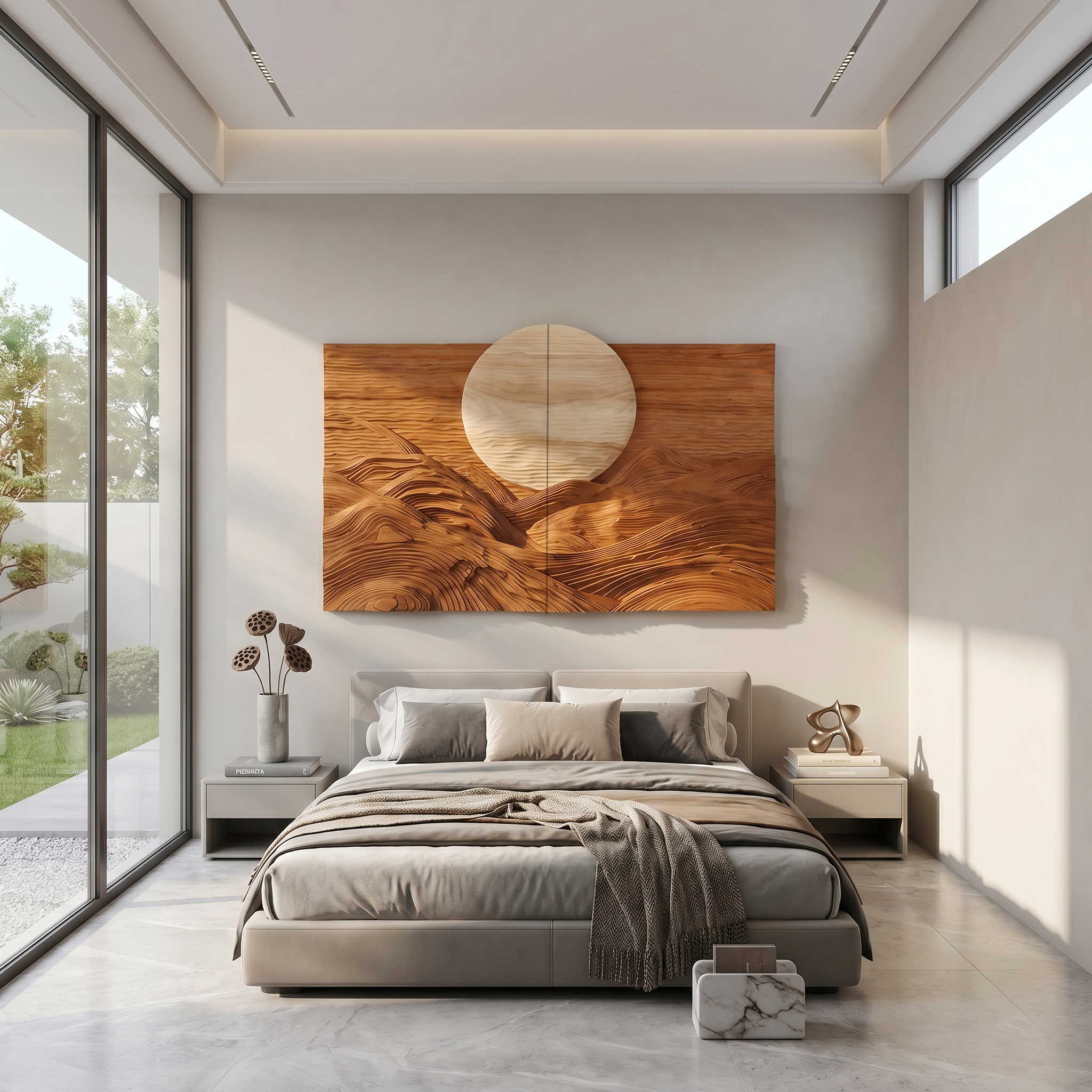 Rustic Mountain Sunrise Wooden Wall Art For Living Room And Bedroom SINLSAWD090