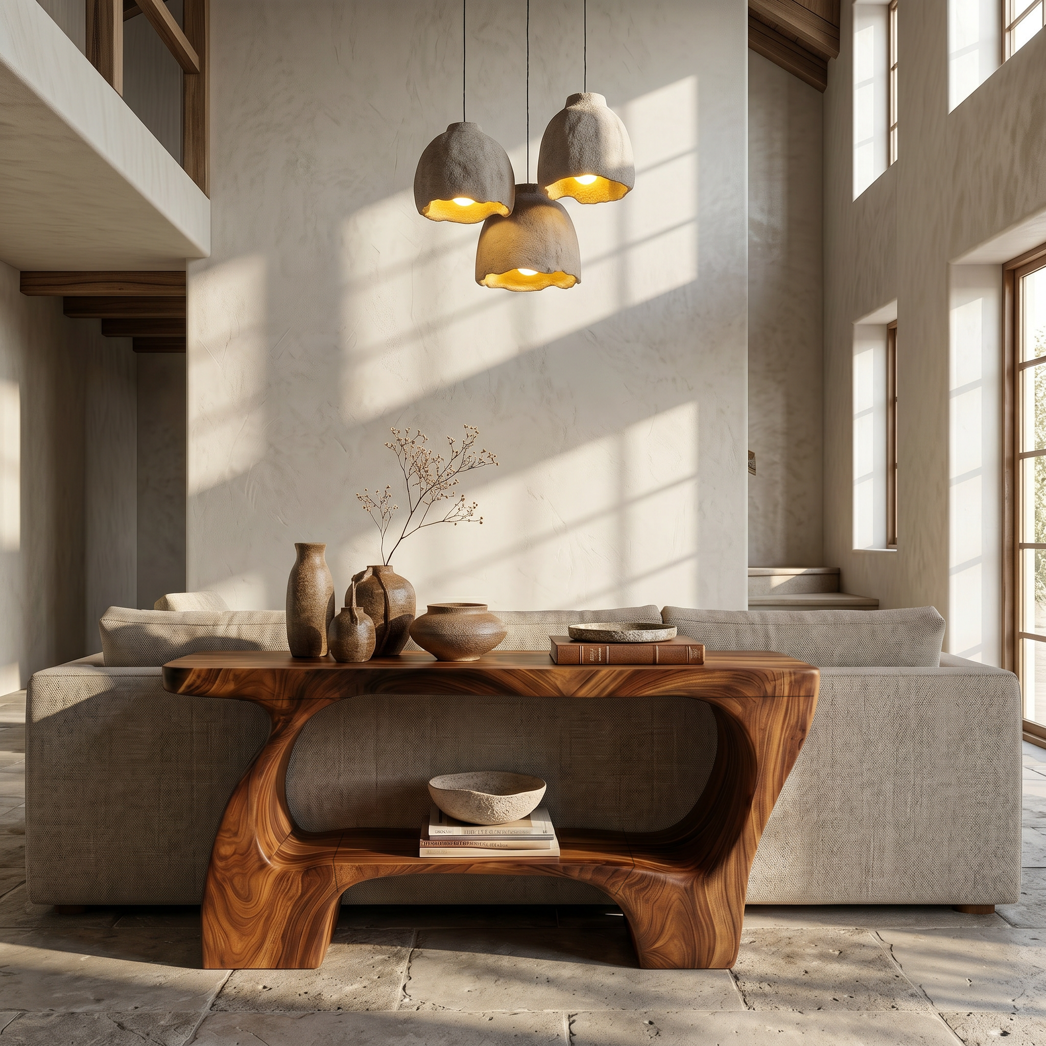 Contemporary Console Table With Artistic Open Structure For Living Room SINLSACS643