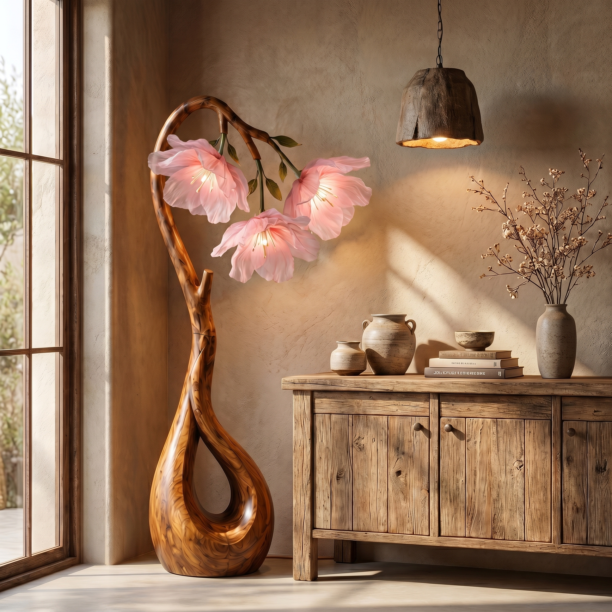 Modern Floor Lamp With Nature Inspired Silhouette For Living Room And Reading Nook SINLSAFLP101