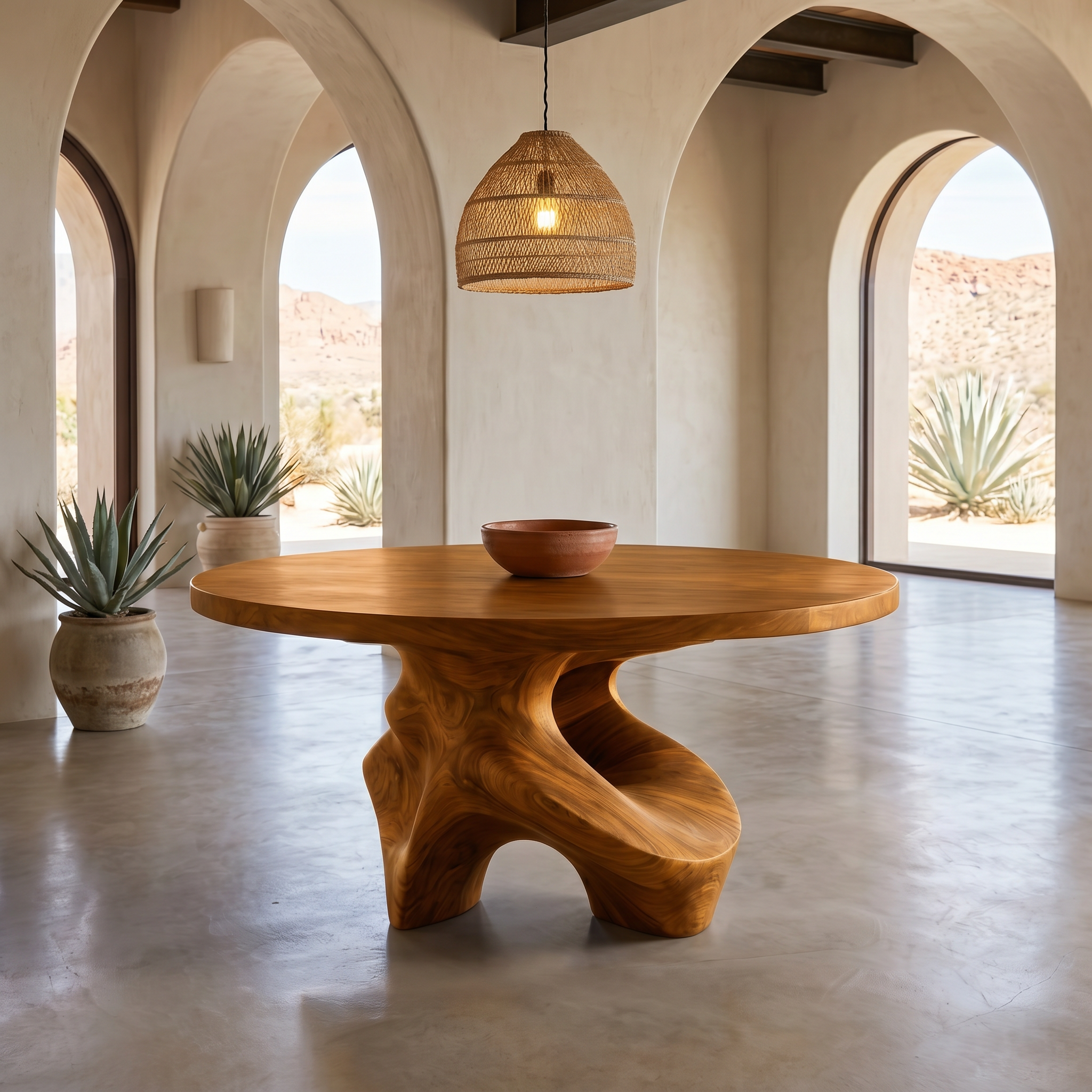 Minimalist Foyer Table Handcrafted Organic Base For Entryway SINLSAFT049