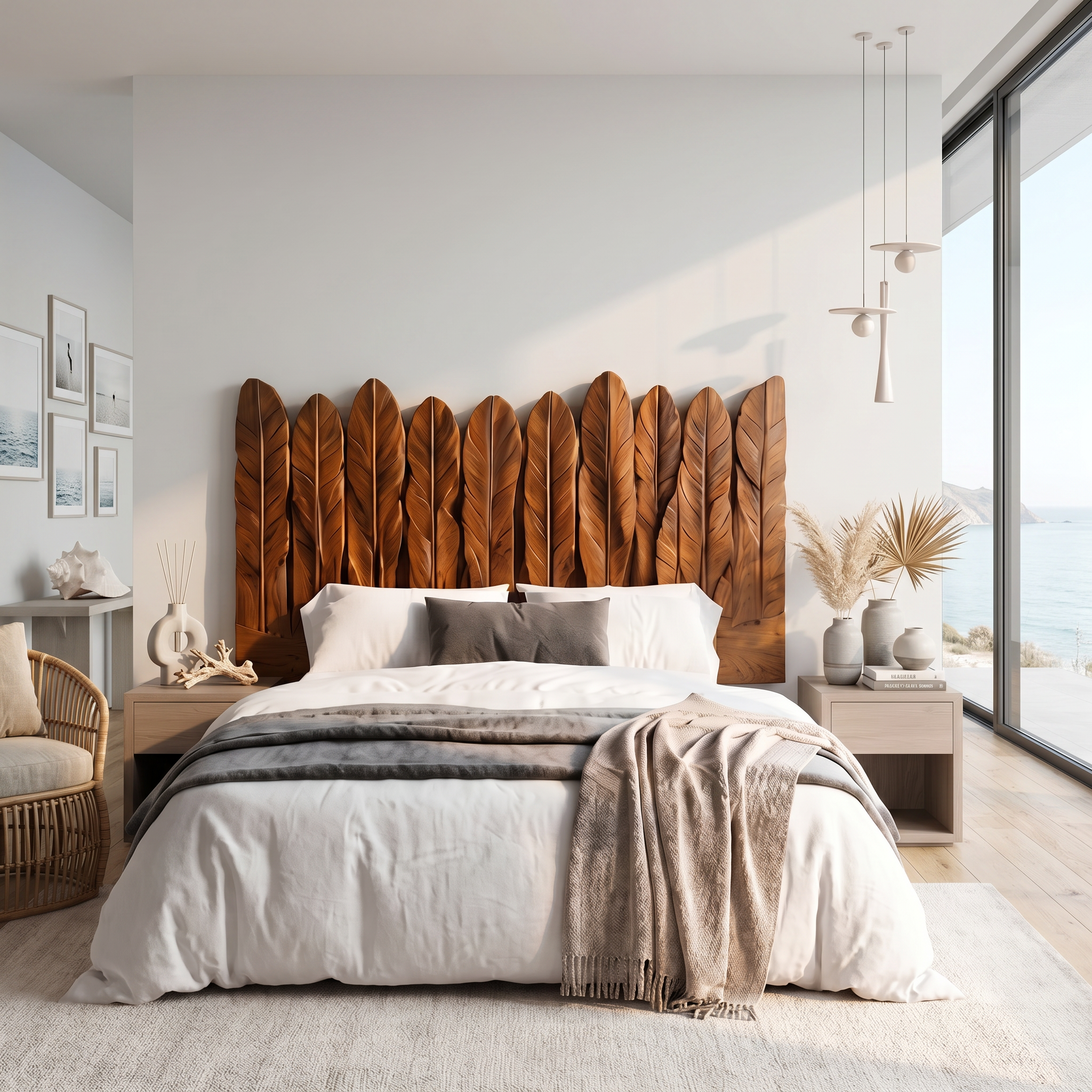 Rustic Live Edge Headboard Wooden Bed Headboard For Bedroom SINLSAHB041