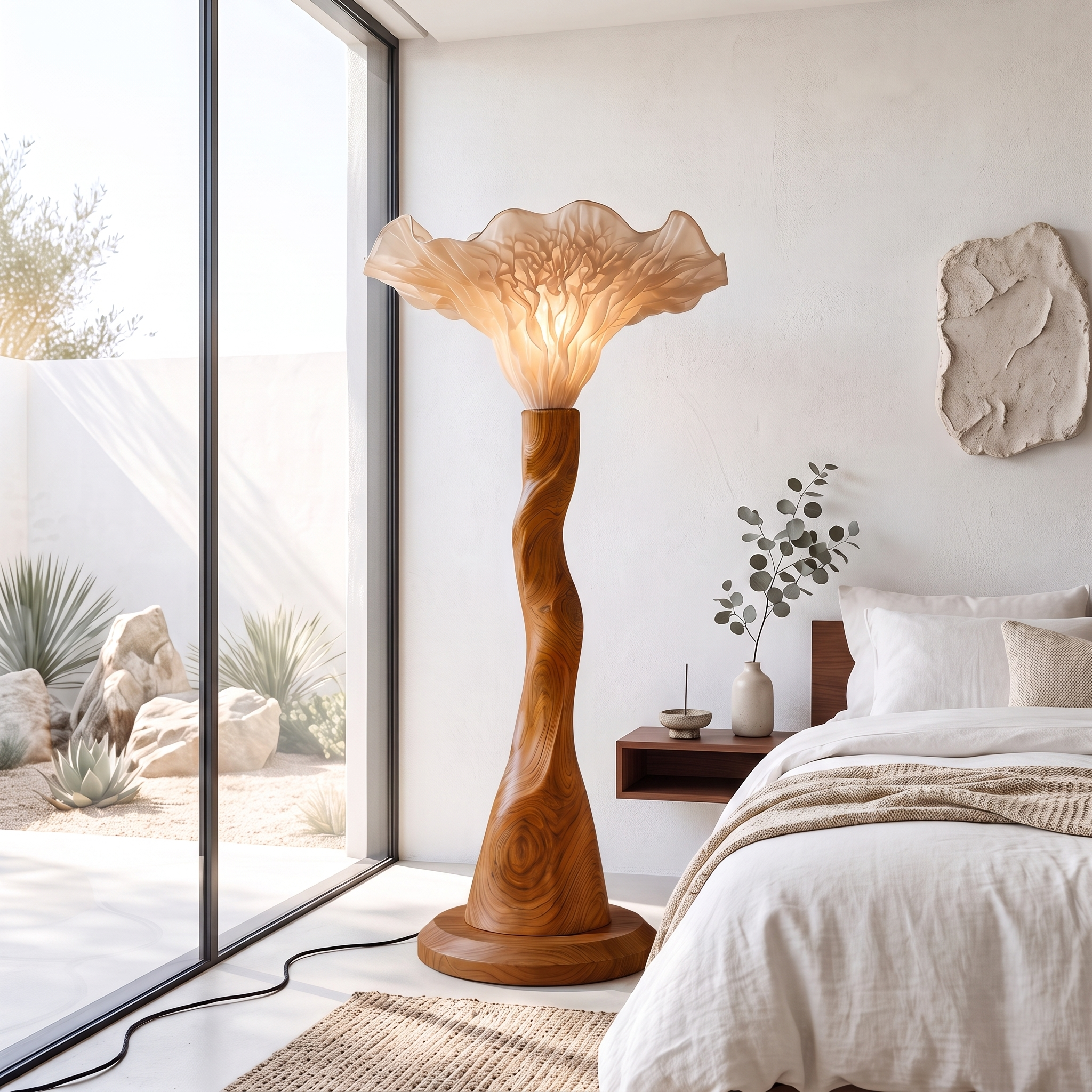 Modern Floor Lamp Organic Mushroom Design Living Room SINLSAFLP136