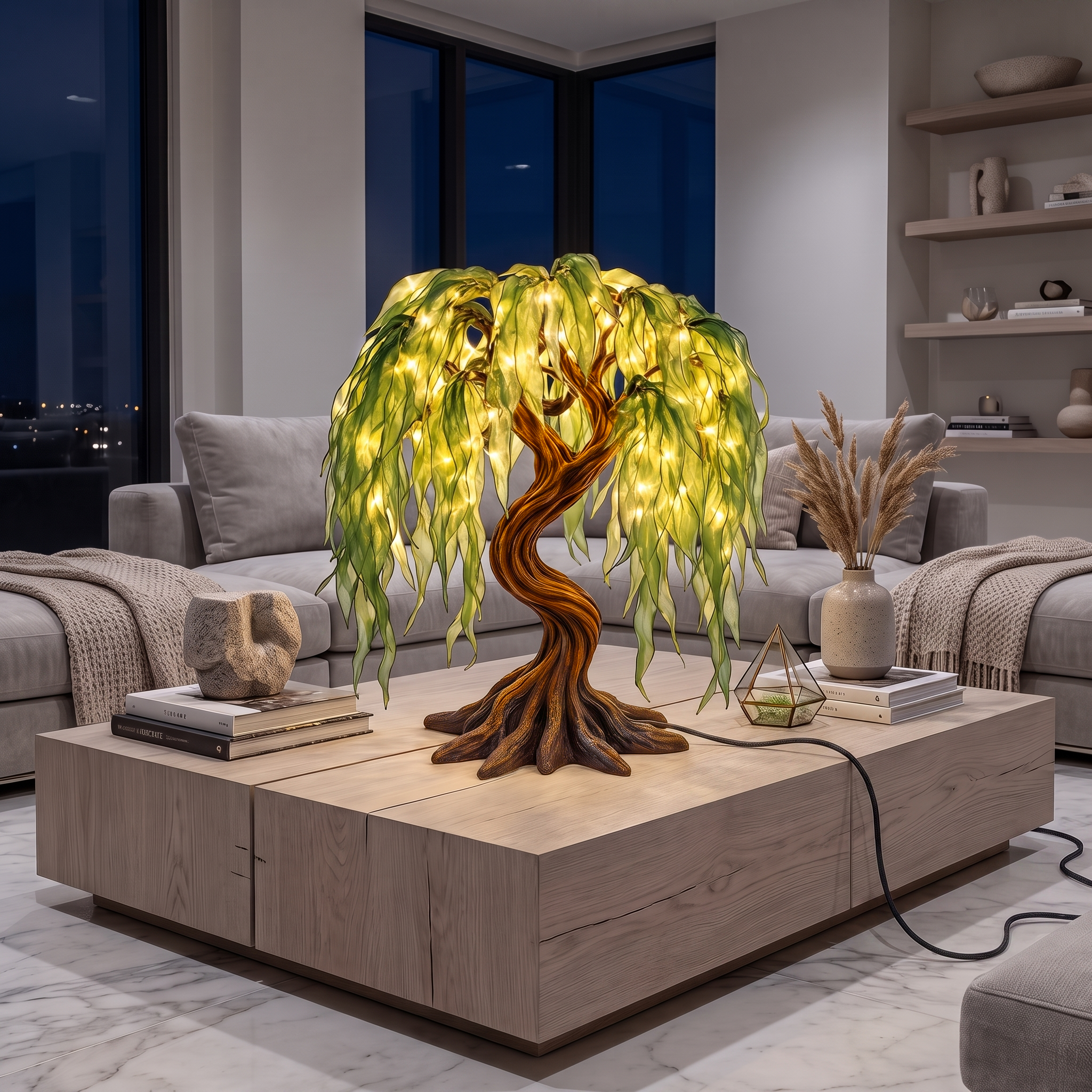 Modern Sculptural Bonsai Tree Table Lamp For Living Room SINLSATL022