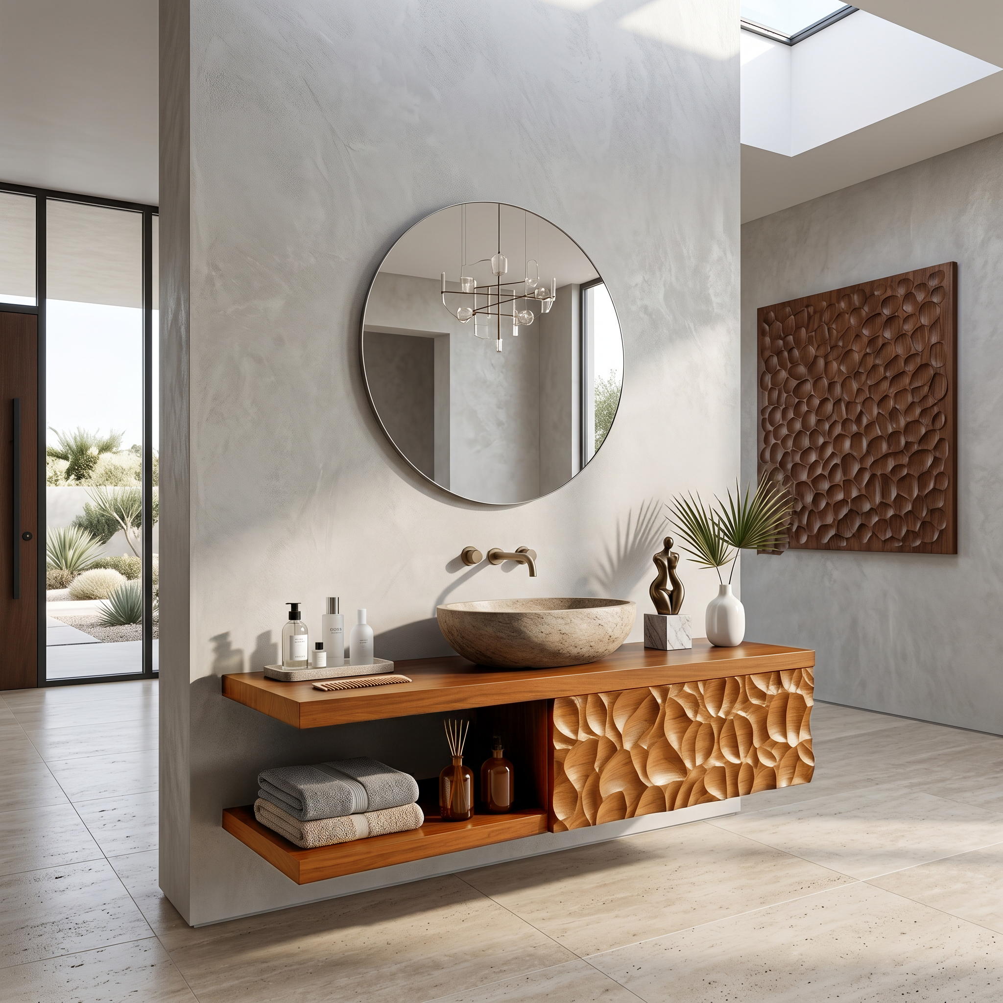 Handcrafted Floating Bathroom Vanity For Bathroom SINLHABRV315