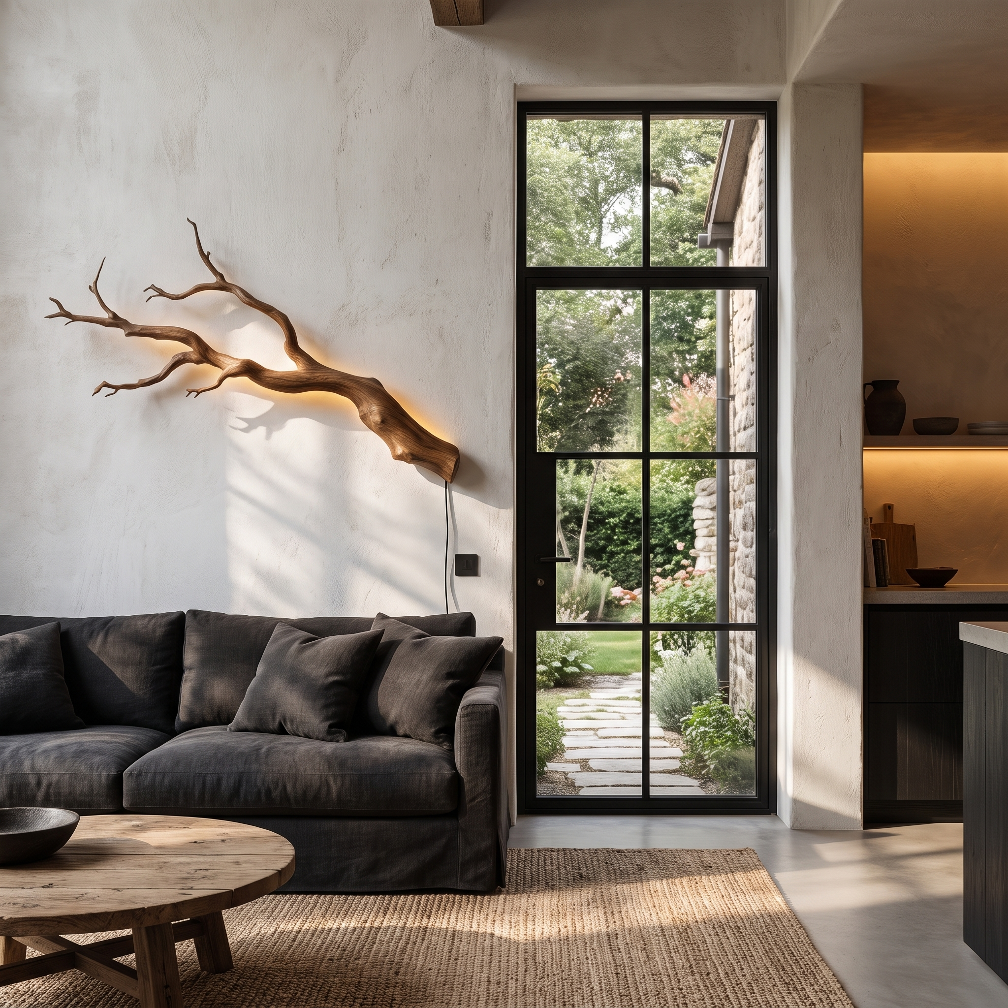 Organic Wall Lamp With Sculptural Tree Branch Design For Living Room SINLHAPL015