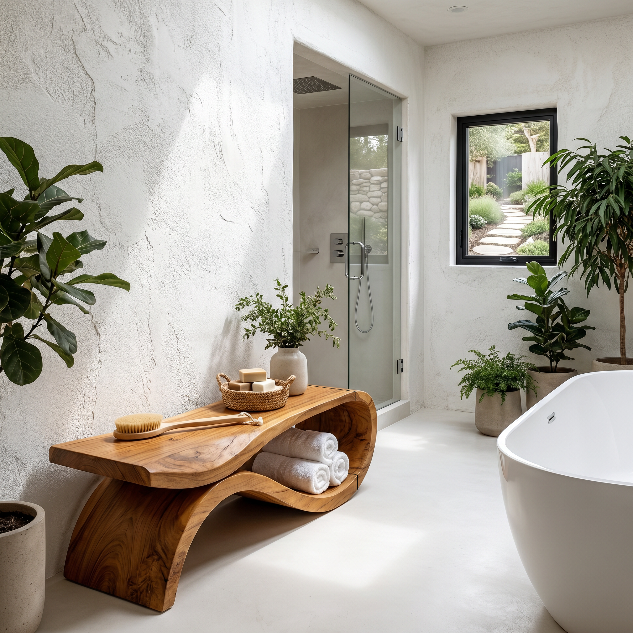 Modern Shower Bench For Bathroom SINLHARS125