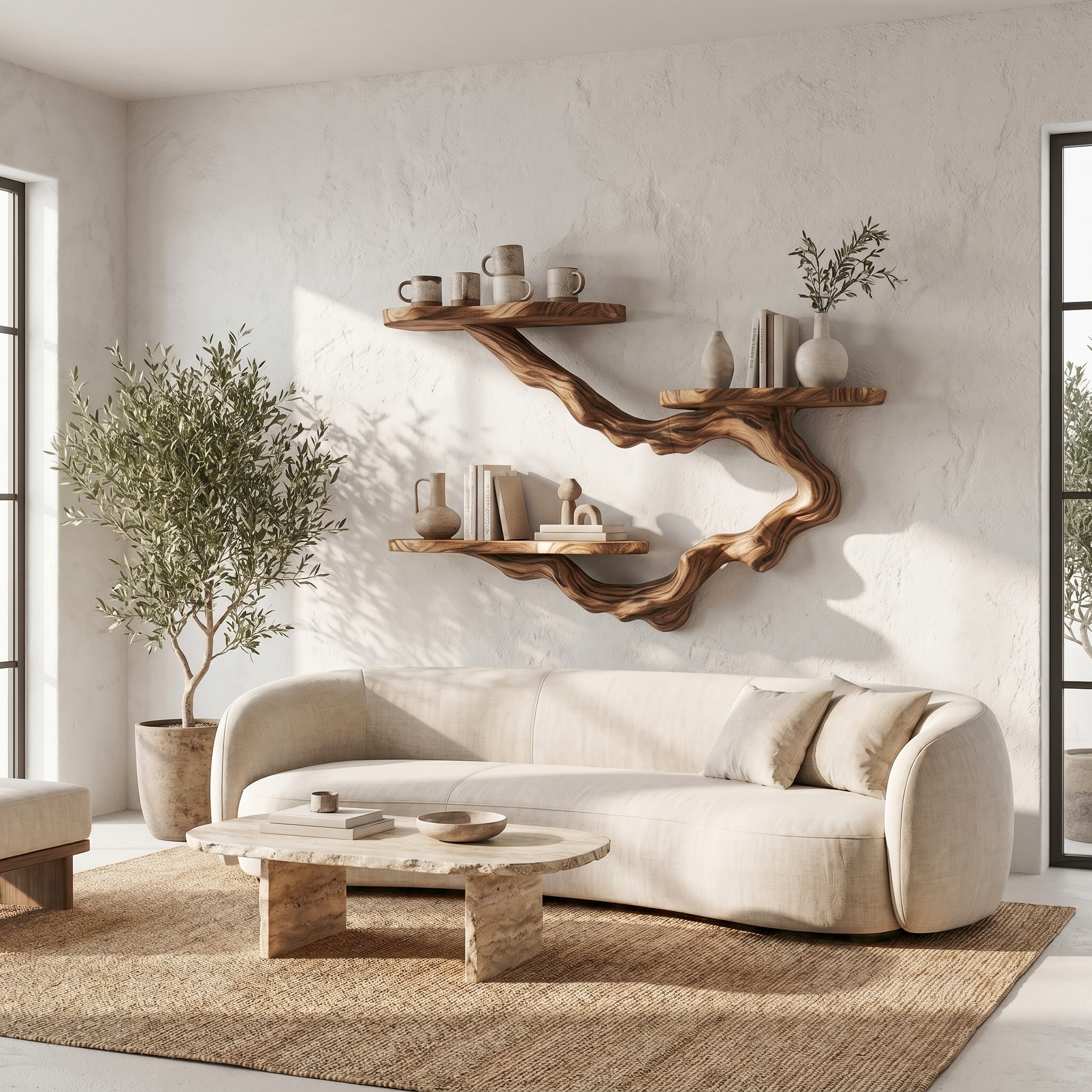 Rustic Floating Shelf With Display Storage For Living Room SINLHAFL551