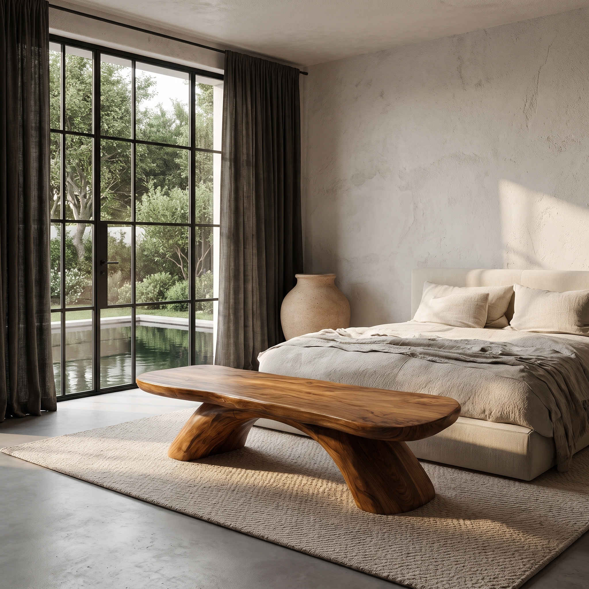 Organic Hallway Bench For Hallway And Foyer SINLHABEN137