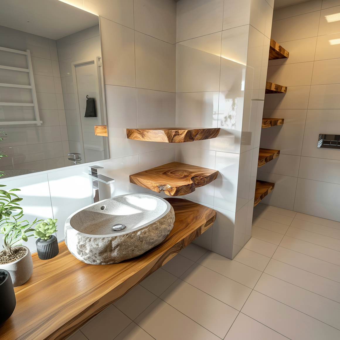 Rustic Corner Shelf For Living Room Wall Decor SINLSAFL336