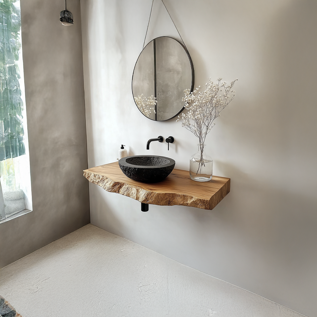 Rustic Solid Wood Vanity Bathroom SINLSABRV068
