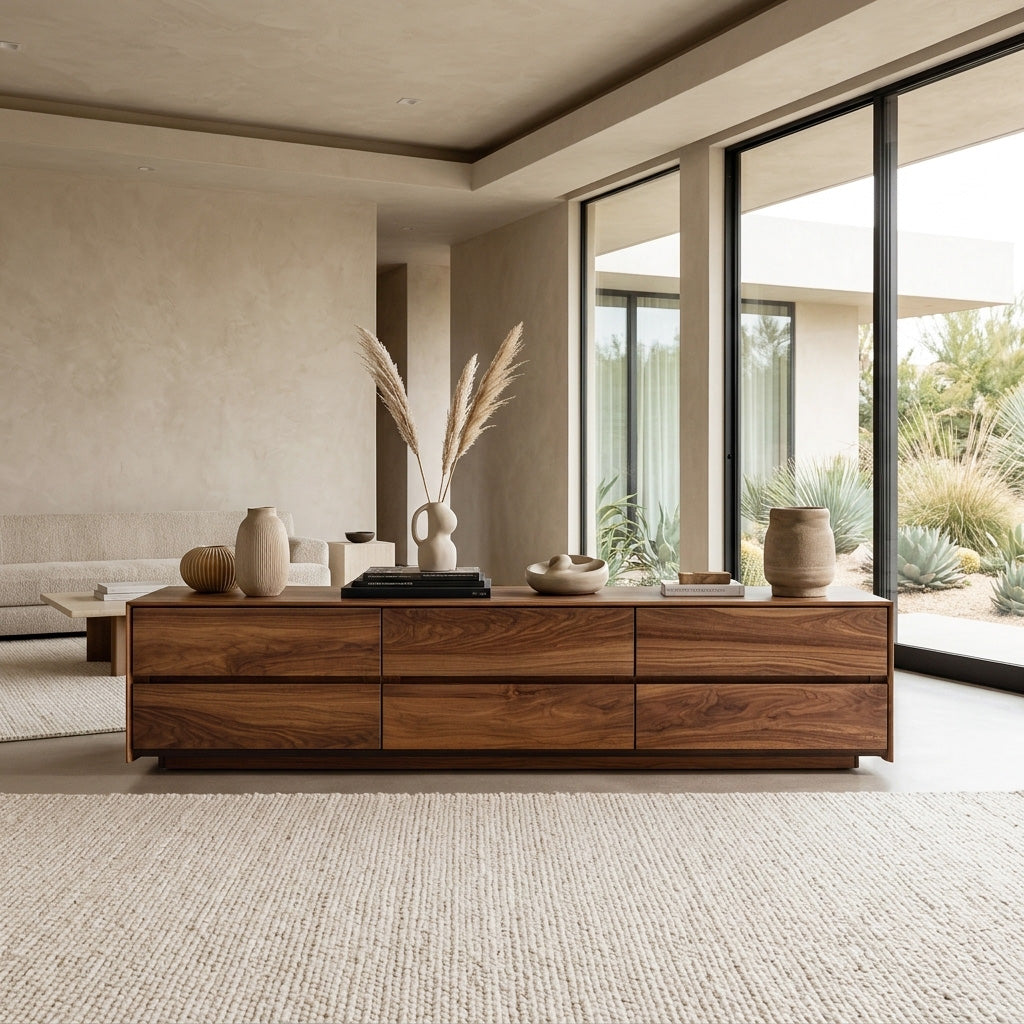 Modern Natural Wood Sideboard For Contemporary Living Room RTTHHNSD038