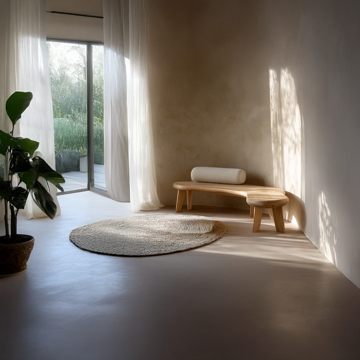 Japandi L Shaped Bench For Living Room And Entryway SINLSARS032