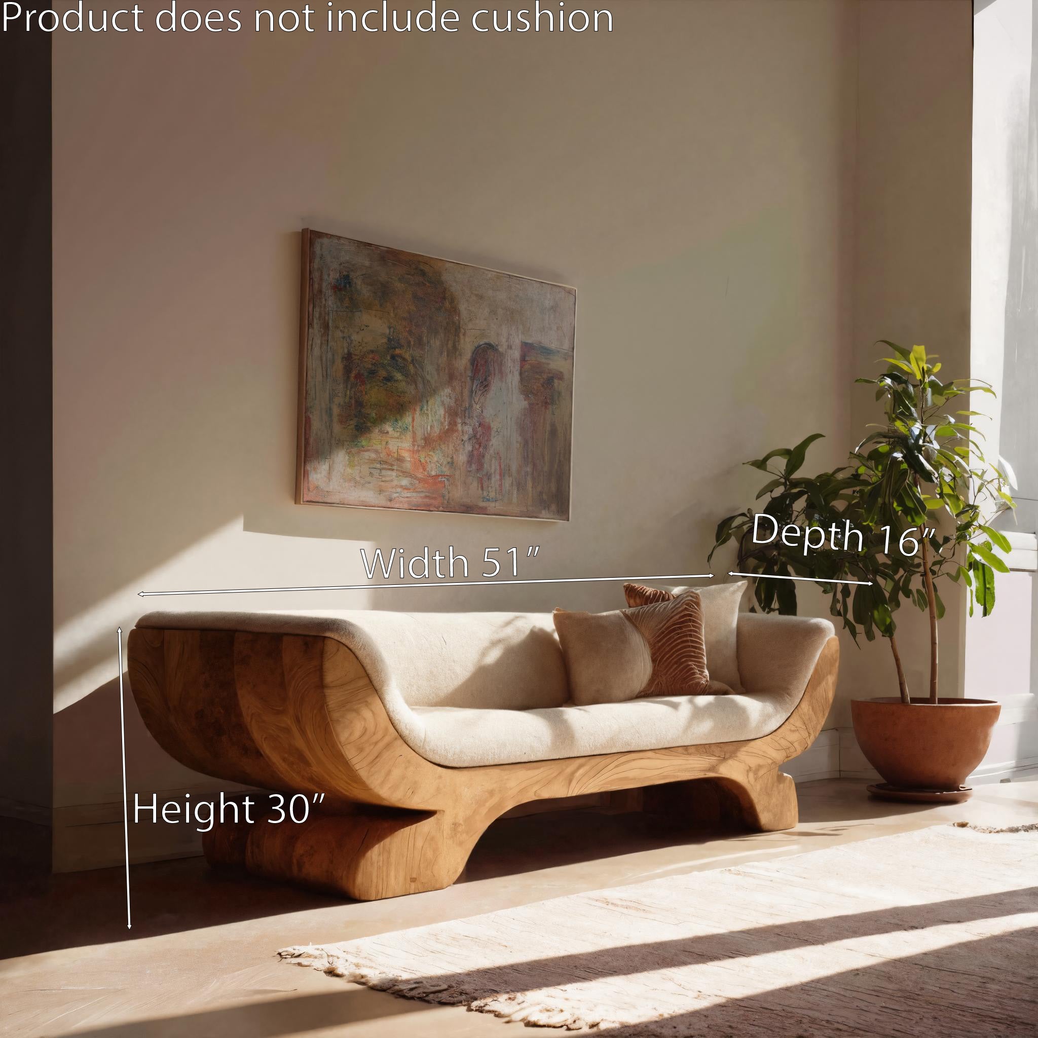 Handcrafted Sculptural Sofa For Living Room Or Lounge SITHHNSF011