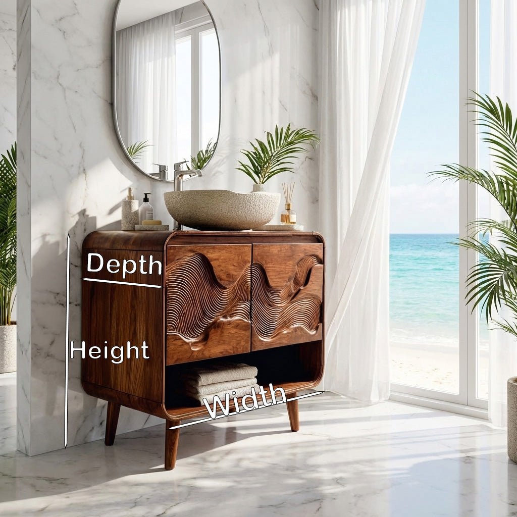 Coastal Wooden Bathroom Vanity For Bathroom RTTHHNBRV014