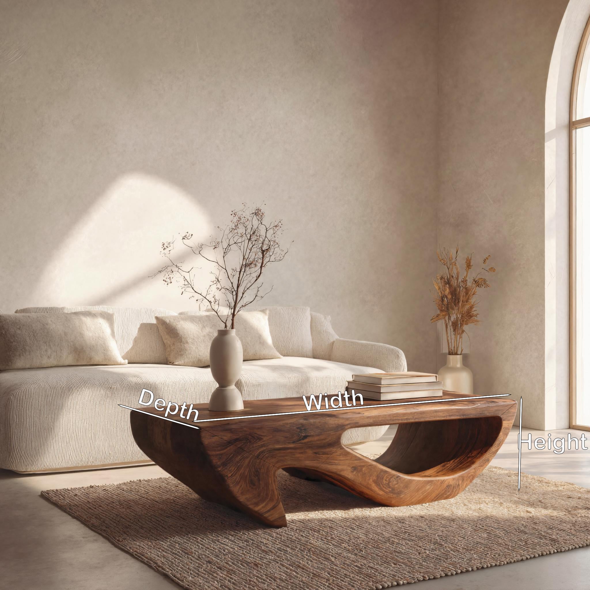Modern Coffee Table Open Shelf Design For Living Room RTTHHNCF051