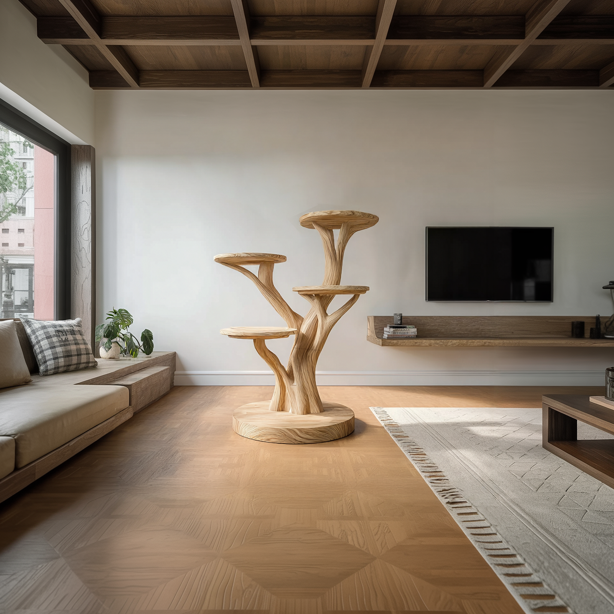 Rustic Cat Standing Tree Living Room Or Pet Space SINLSATT119