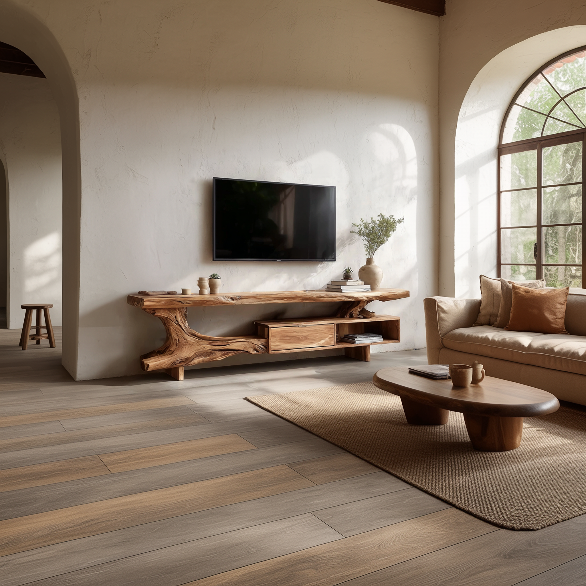 Rustic TV Stand For Living Room And Home Interior SINLSASC462