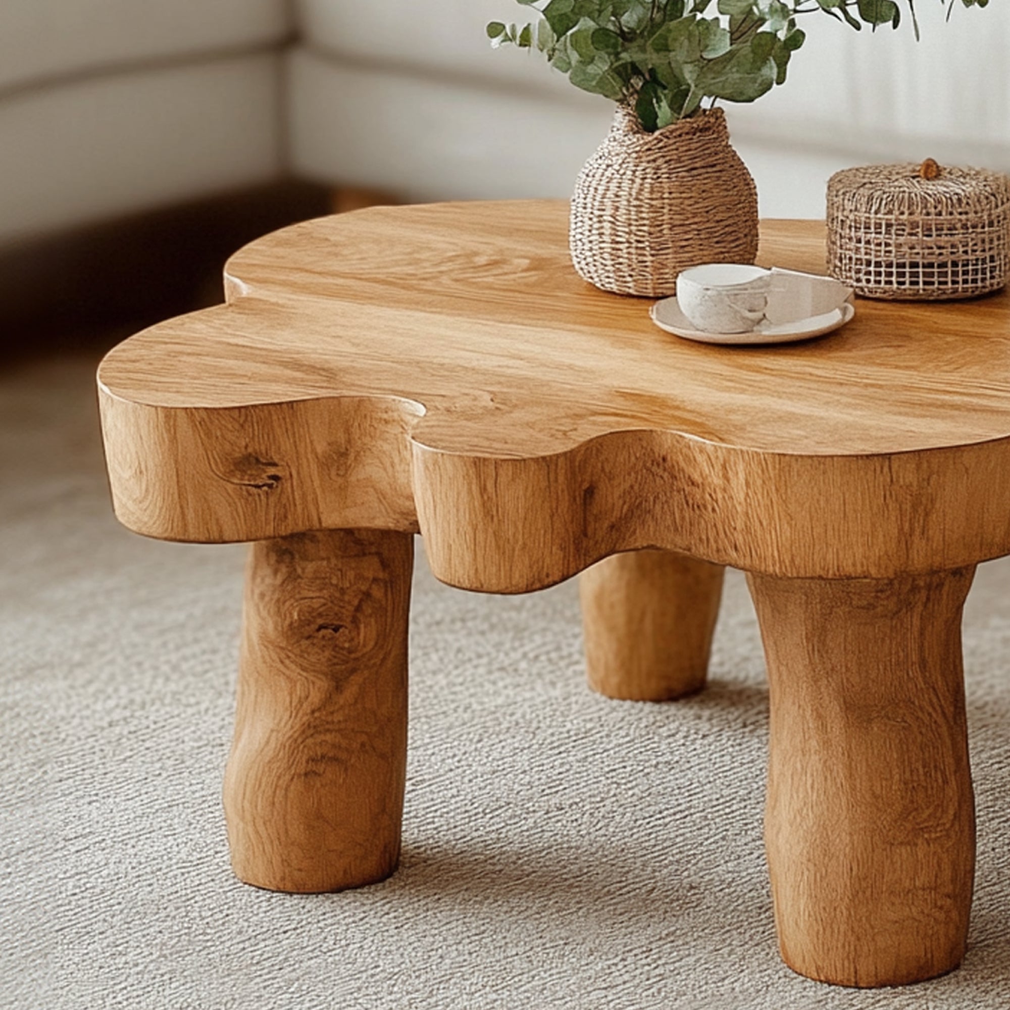 Rustic Living Edge Coffee Table For Cozy Interiors SILDTCF003