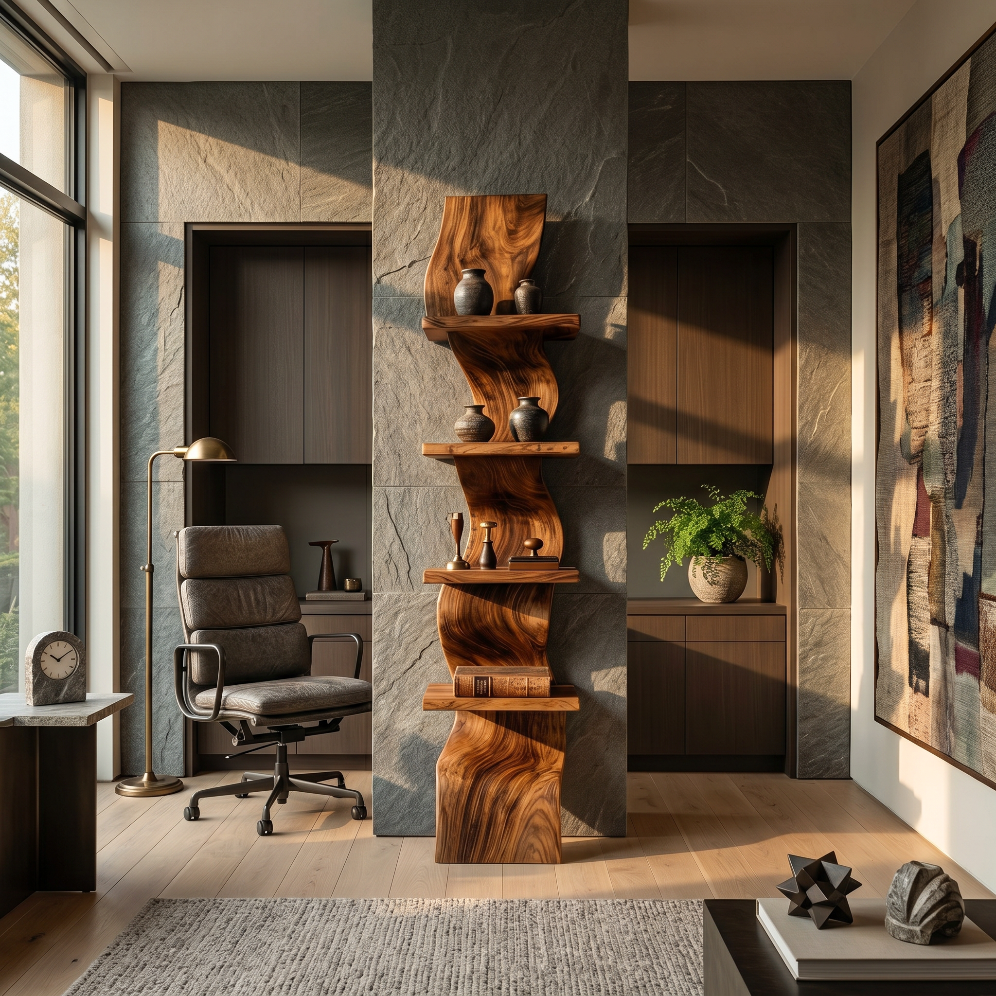 Modern Curved Floating Shelf For Statement Living Room RTTHTTFL026
