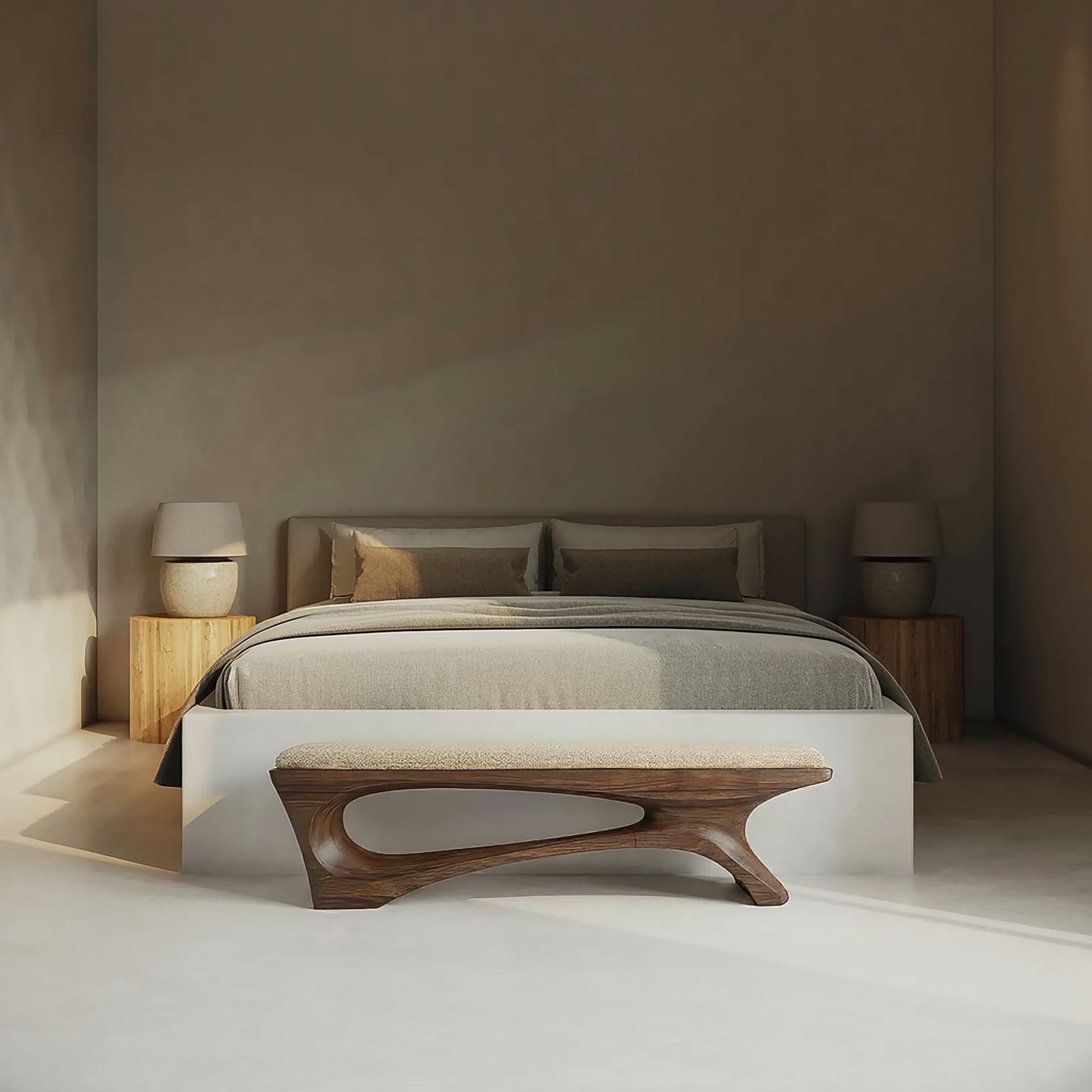 Rustic Contemporary Void Bench For Entryway And Interior SINLSARS079