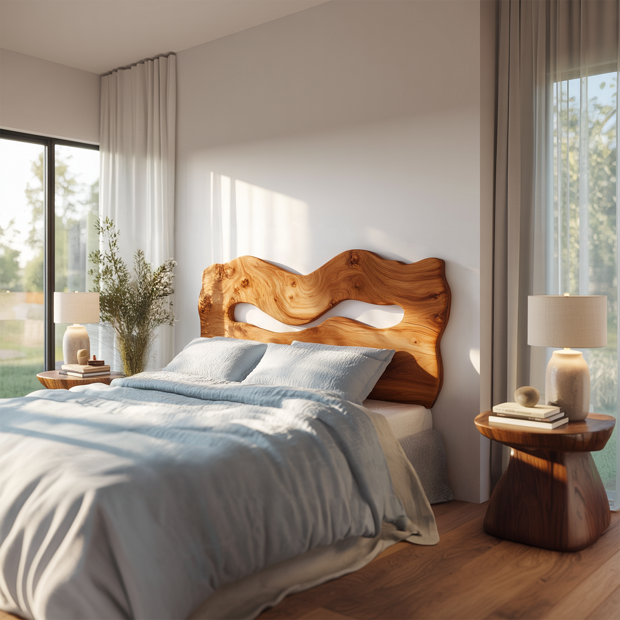 Rustic Accent Headboard For Bedroom And Resting Space SINLSADH029