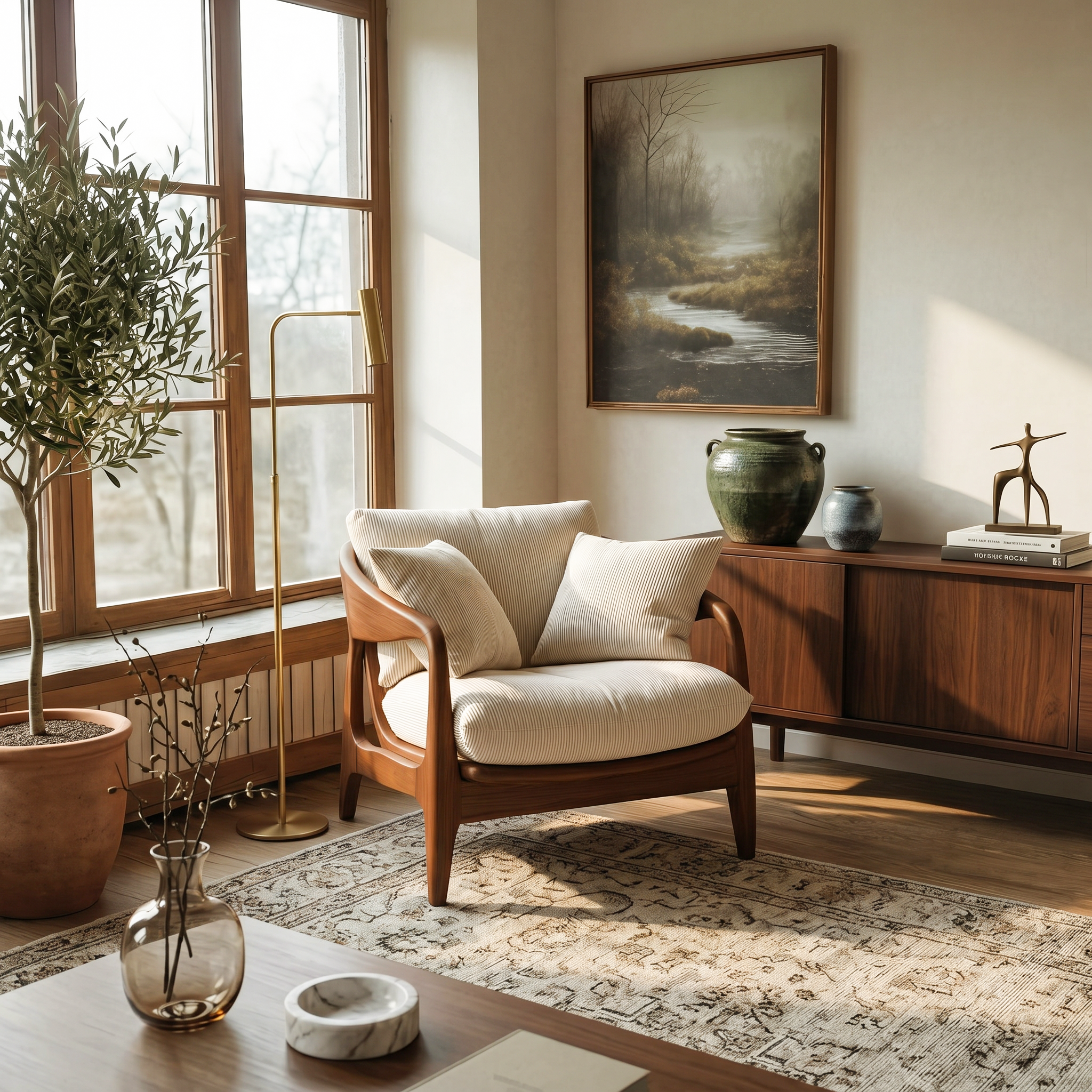 Modern Handcrafted Armchair For Living Room Or Reading Corner SITHTTCHR043
