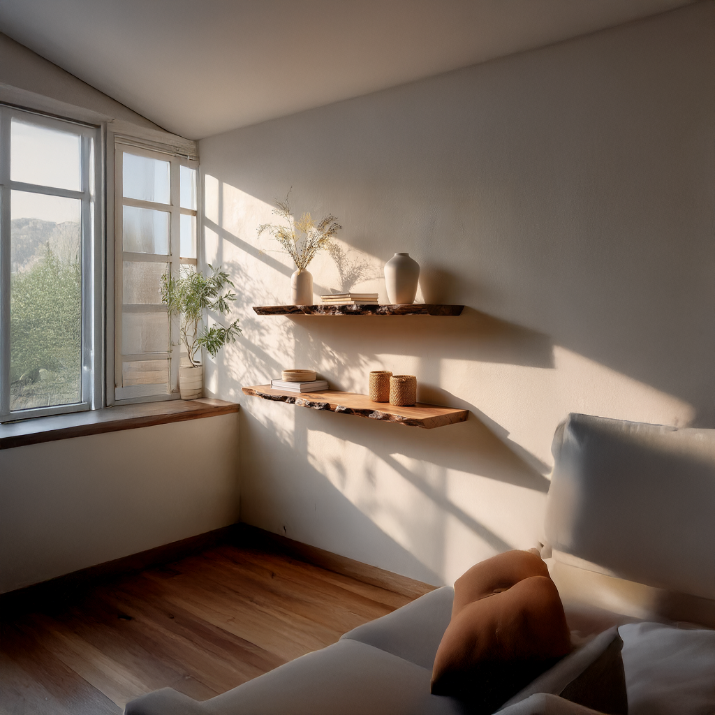 Rustic Floating Shelf Living Room SINLSAFL097