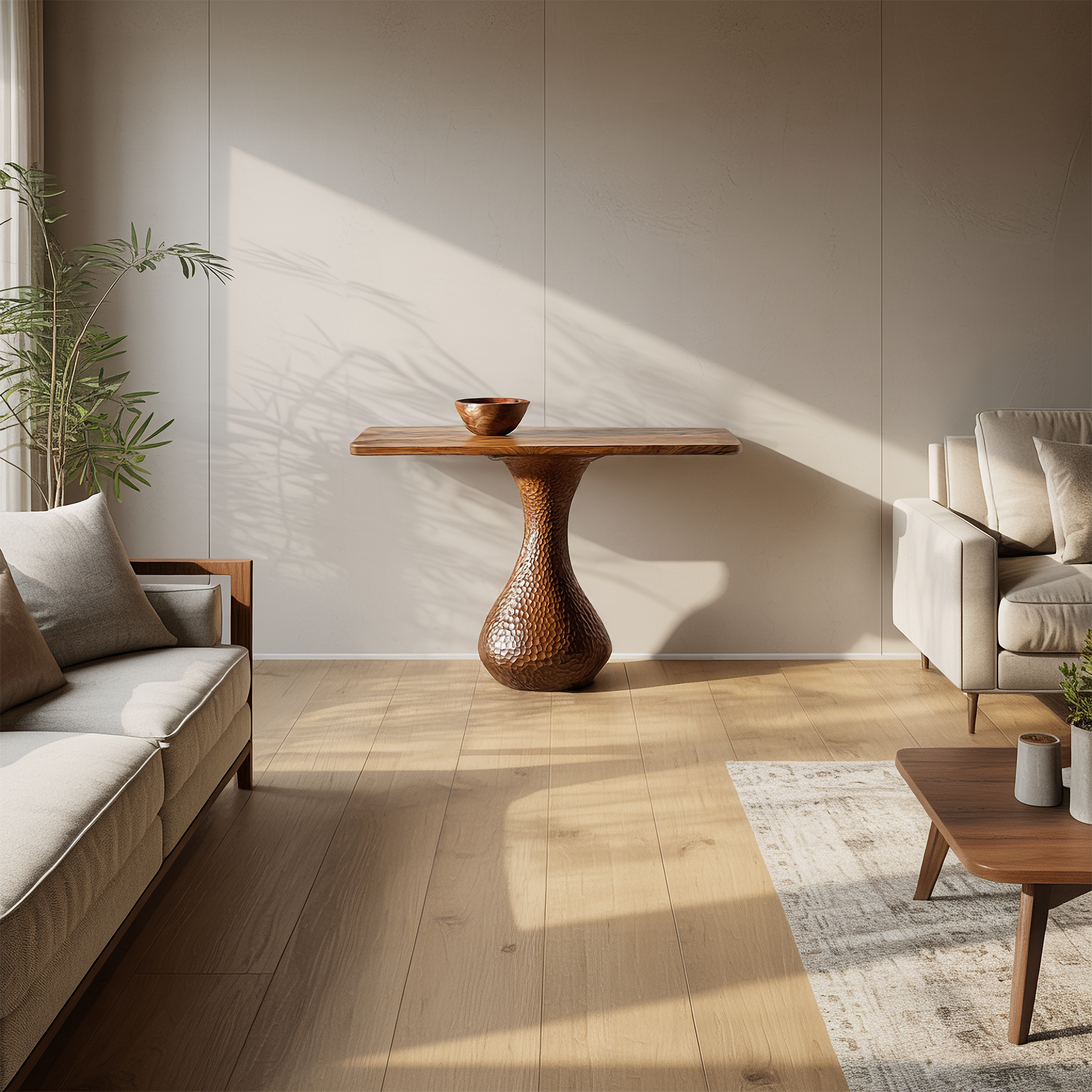 Rustic Organic Wood Console Table Entryway SINLSACS438