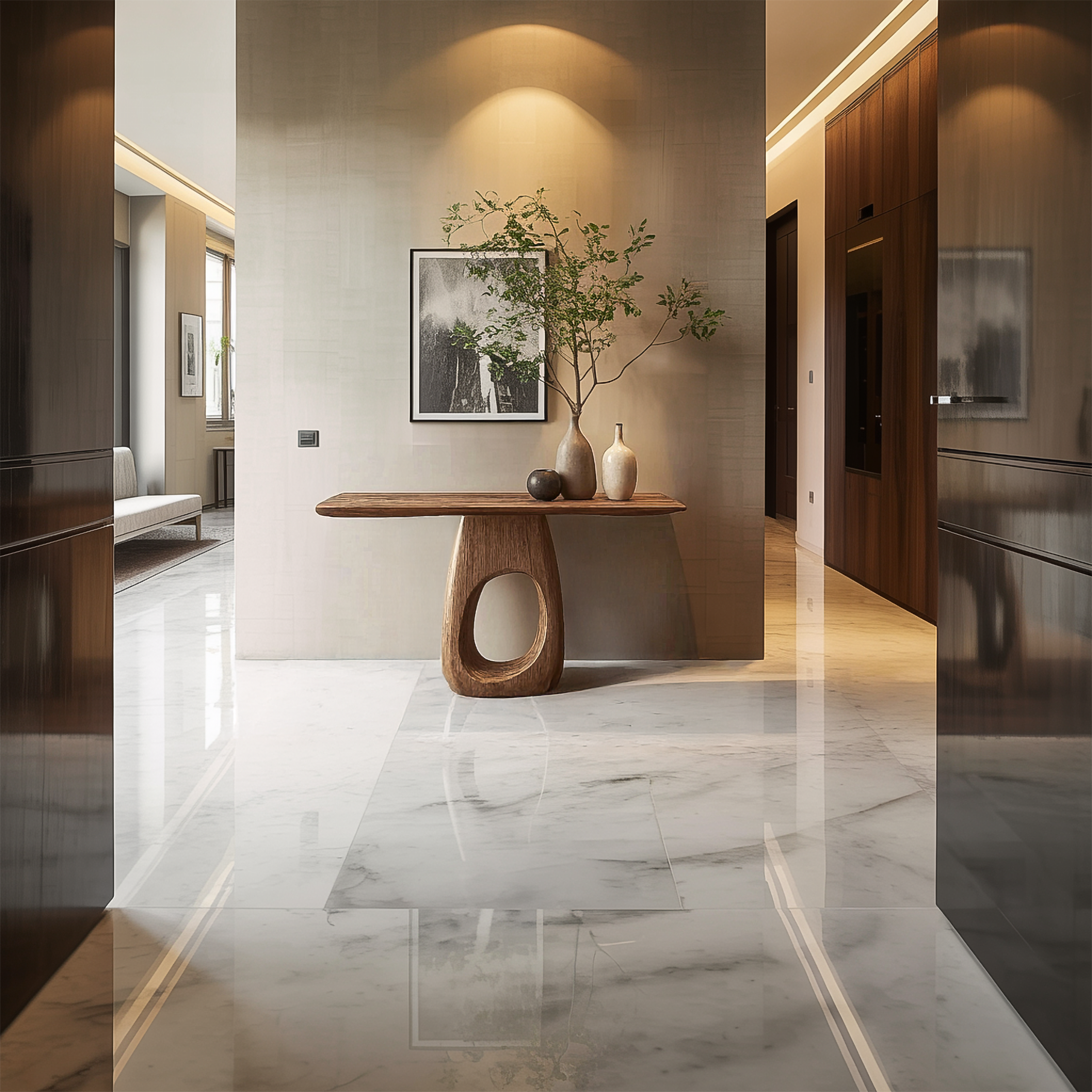 Artisan Organic Console Table Living Room And Hallway SINLSACS427