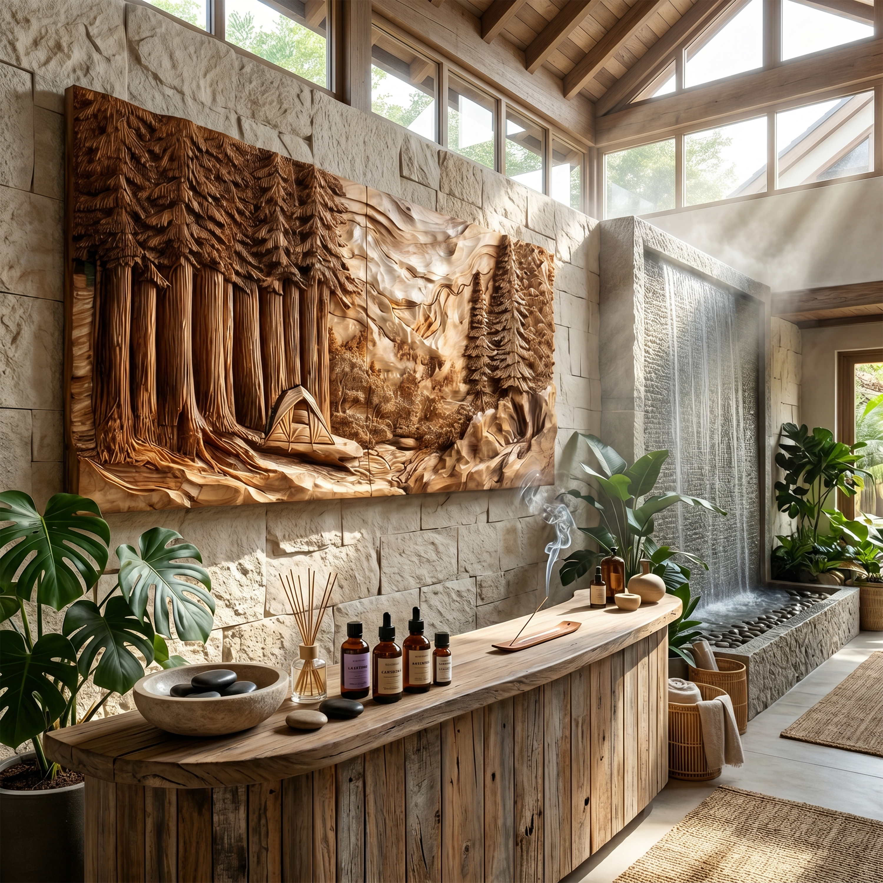 Illuminated Sunset Lake Wood Wall Art For Cozy Cabin Interior Decor SILDTTRWA099