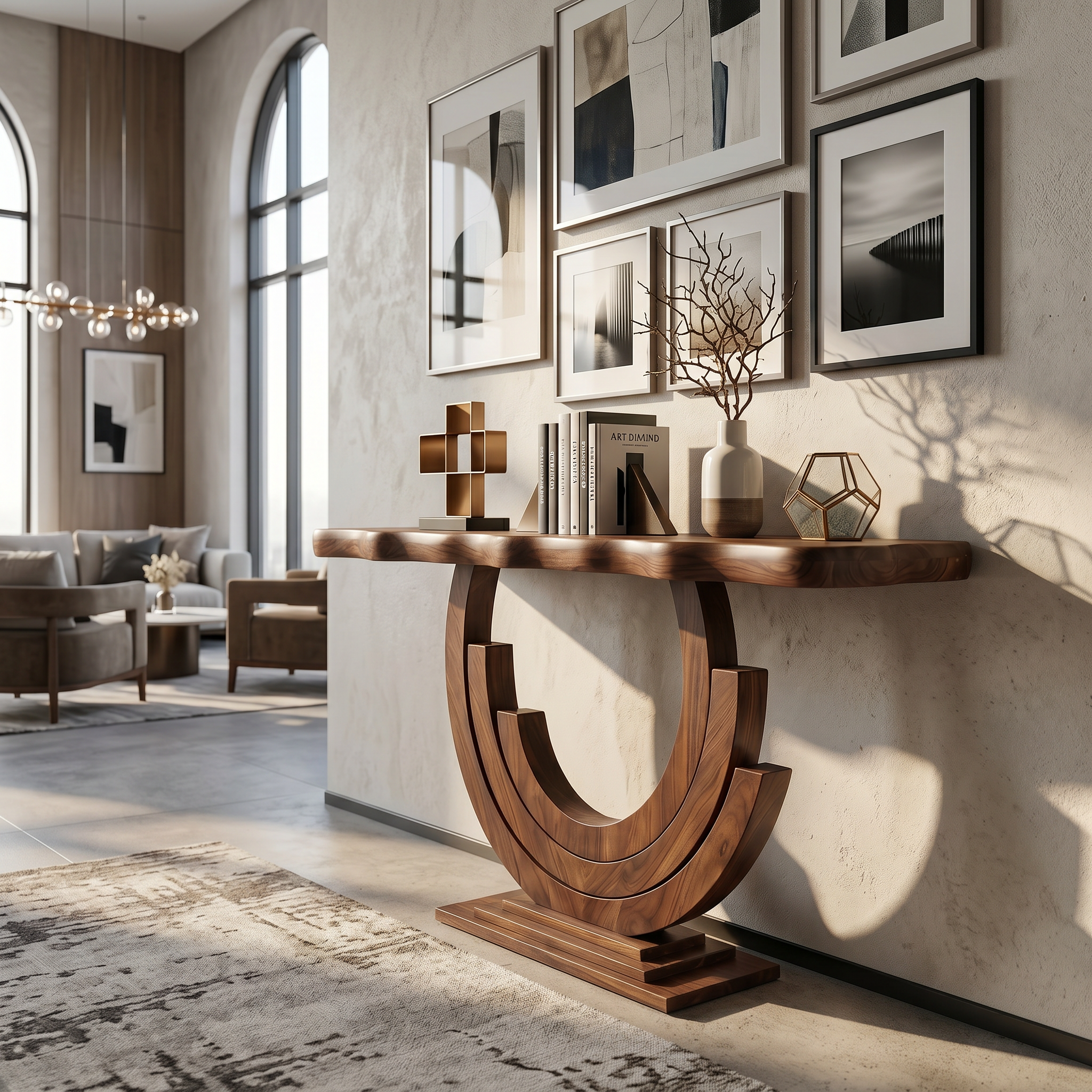 Luxury Infinity Console Table Designer Entryway SILDTTRCS109