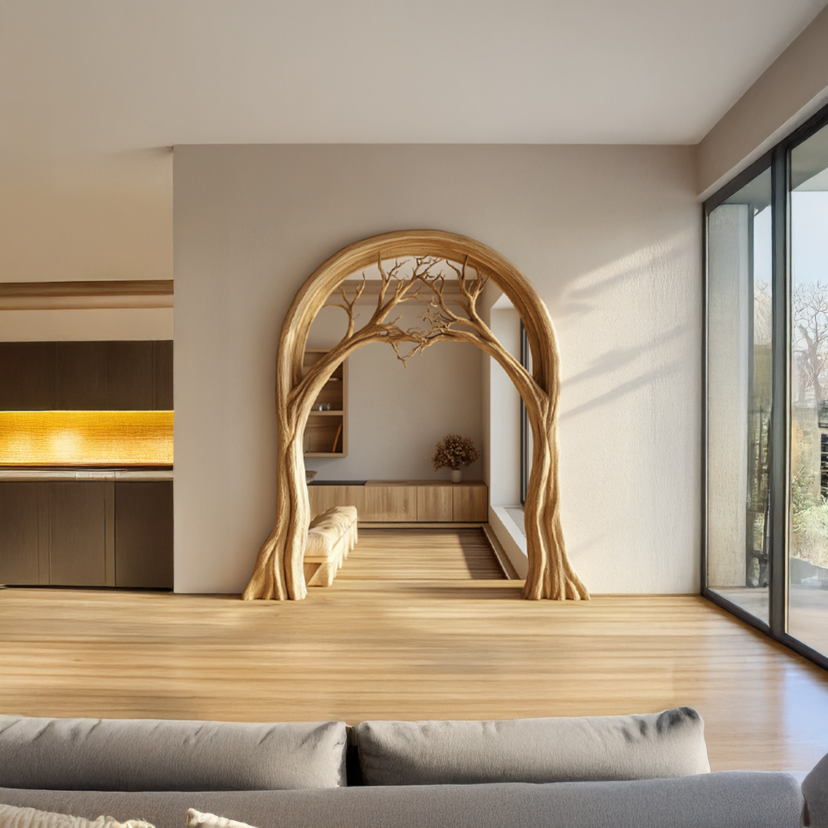 Organic Sculptural Archway For Interior Space Or Entryway SINLSADF001
