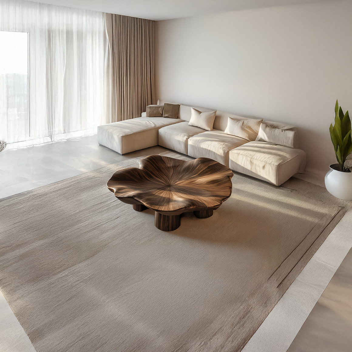 Organic Sculptural Flower Coffee Table Living Room Lounge Room SINLSACF191