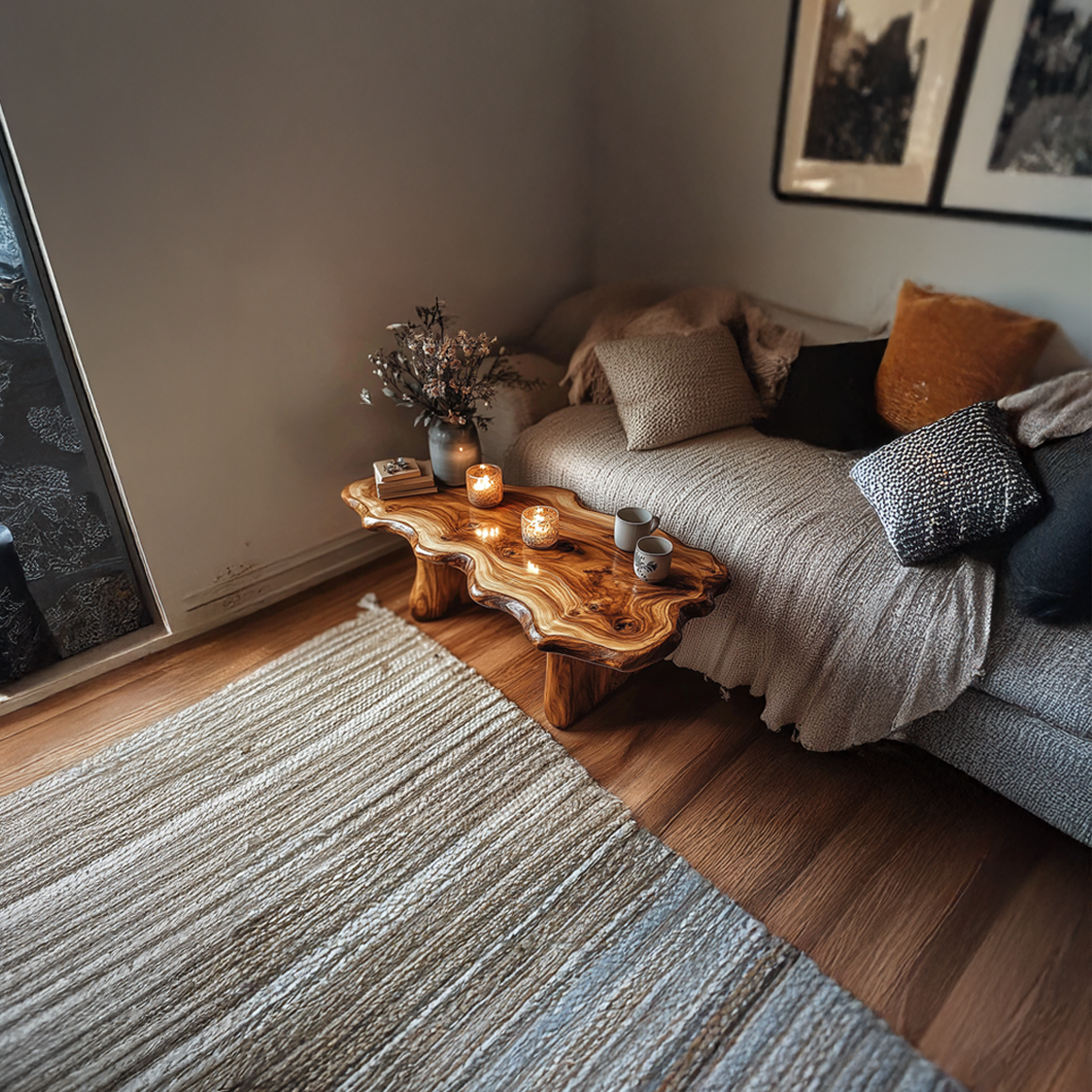 Rustic Artisanal Coffee Table Living Room And Cozy Room SINLSACF221