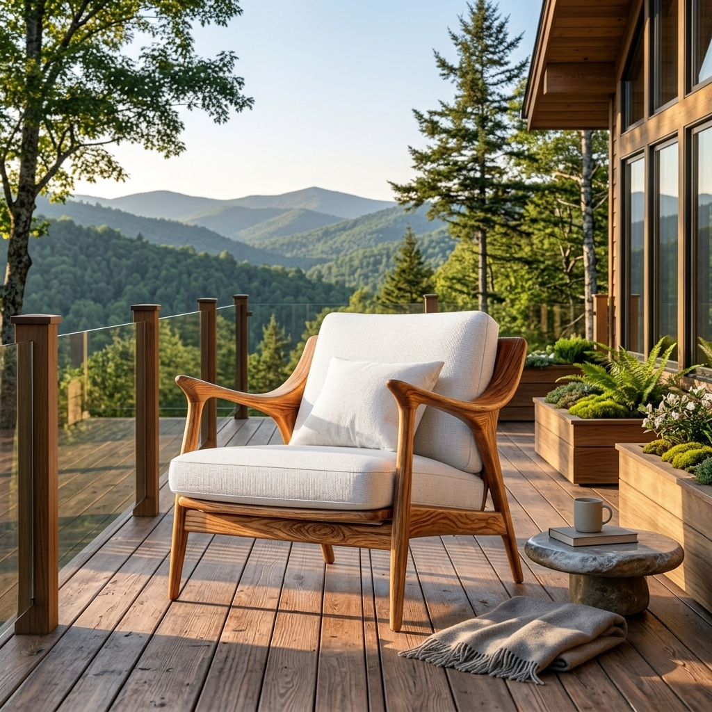 Organic Wooden Chair Sculptural Form For Home Furniture RTTHTTACC024