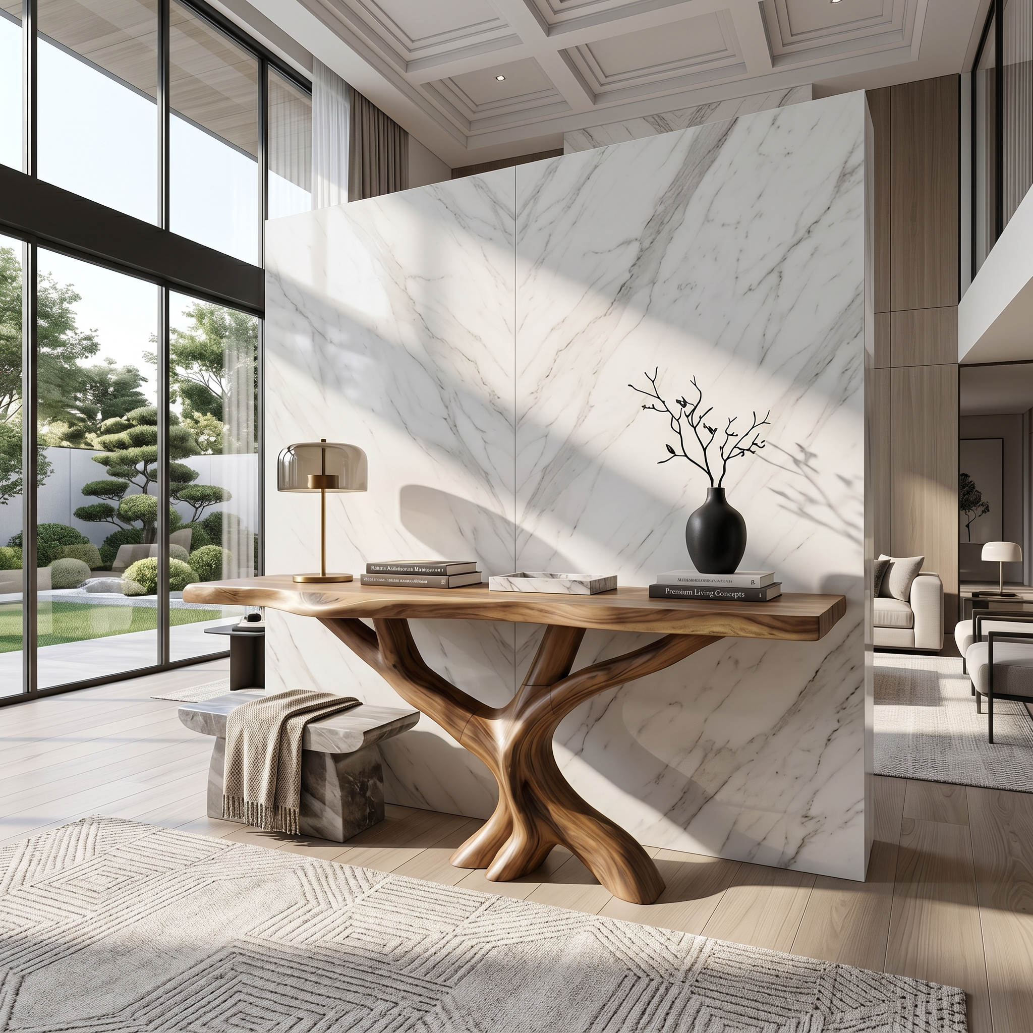 Organic Coral Base Console Table Luxury Beach House SILDTTRCS100