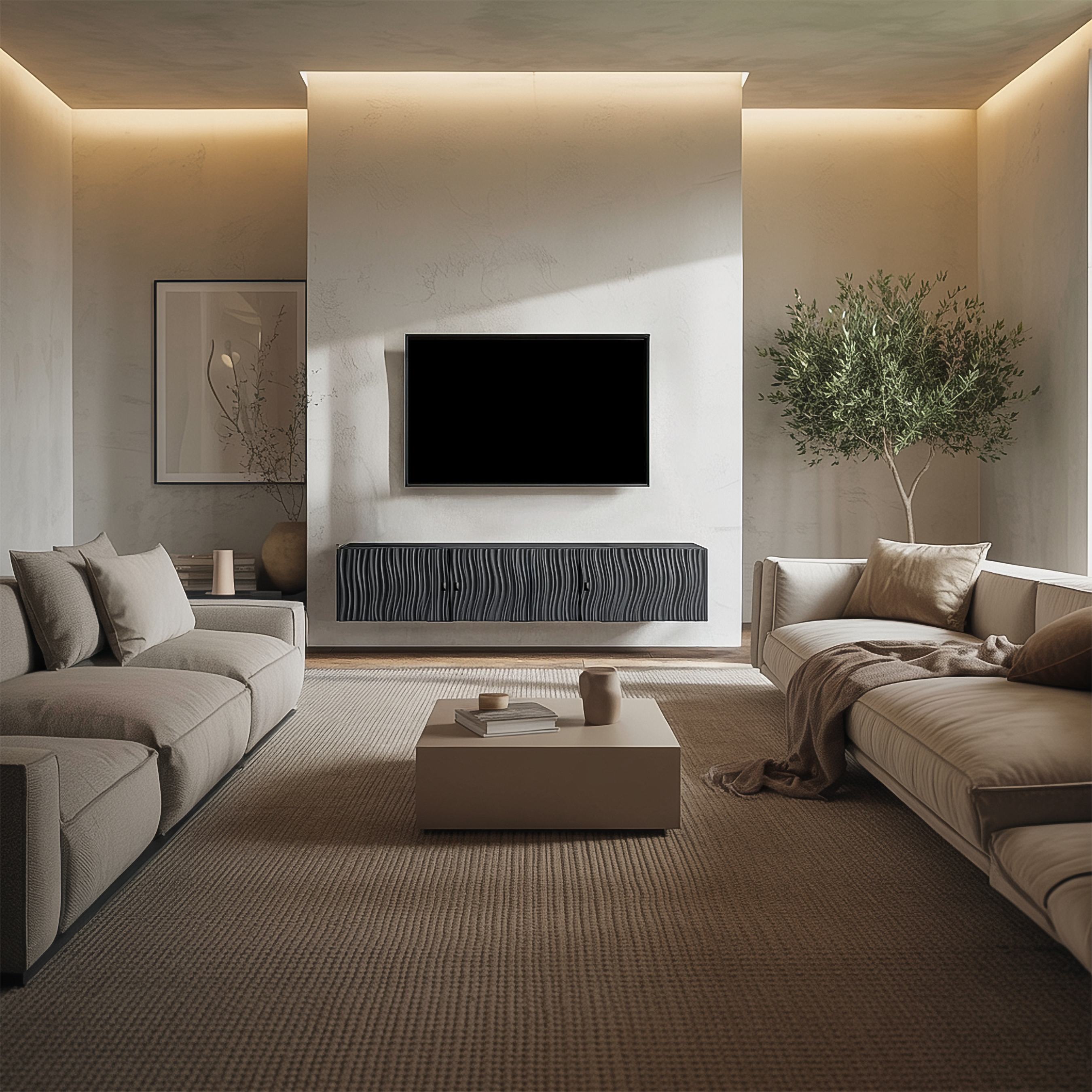 Contemporary Wall Cabinet TV Stand Living Room And Entertainment Room SINLSASC333