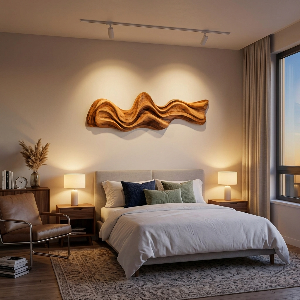 Large Wavy Wall Art Sculpture For Living Room SITHTTWA018