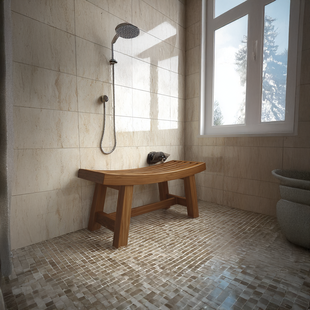 Mid Century Bench Bathroom Spa Seat Entryway SINLSARS005