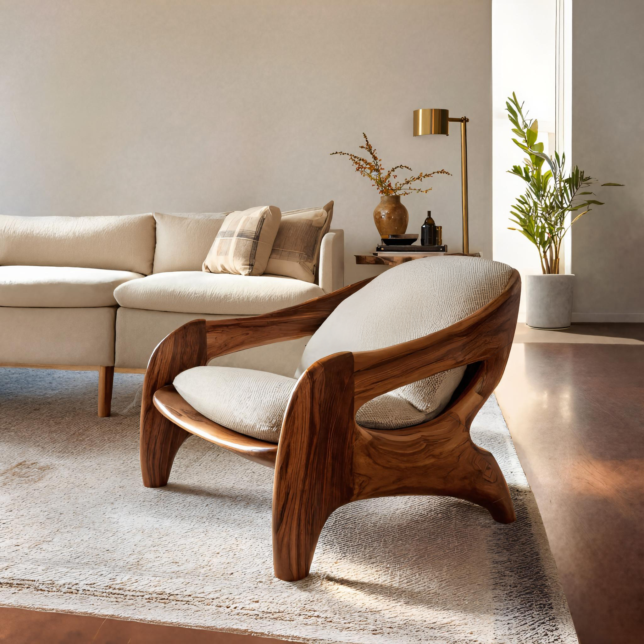 Modern Sculptural Accent Chair For Reading Corner SITHTTACC003