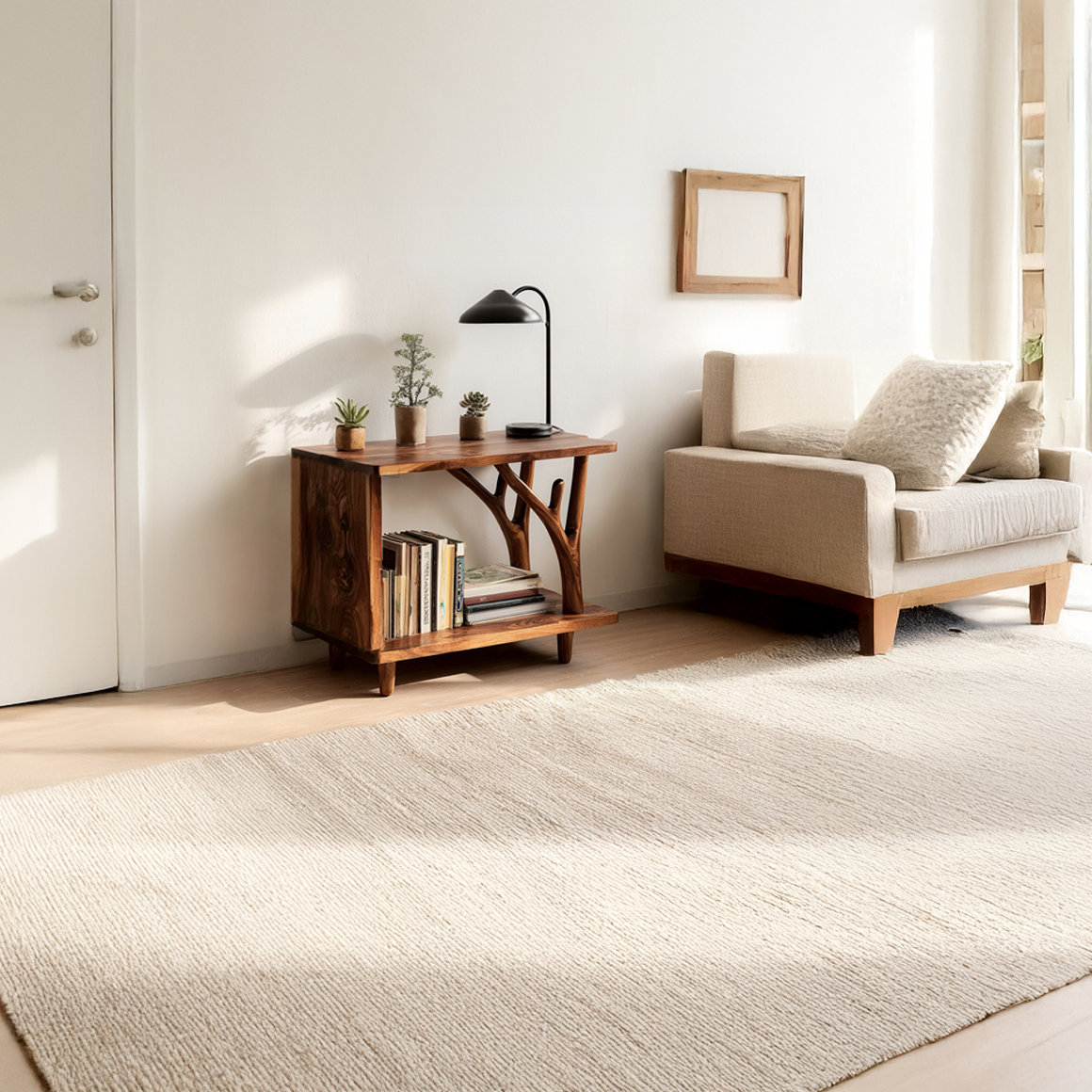 Free Standing Rustic End Table Living Room SINLSABT085