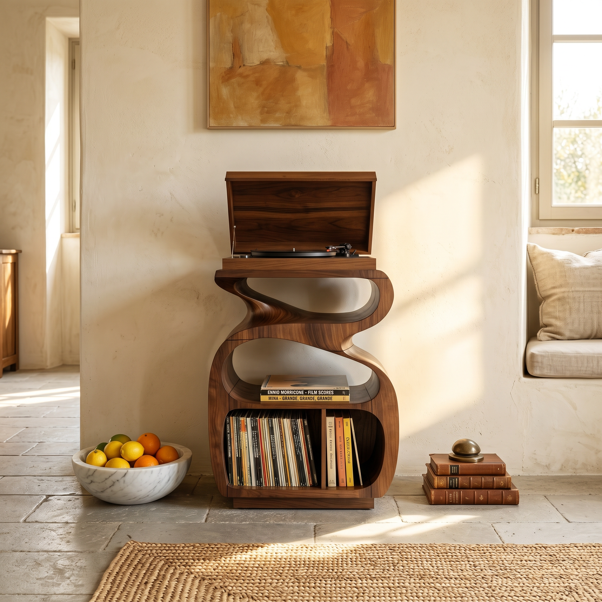 Modern Music Console Stand For Living Room Interior SILDTTNRPT039